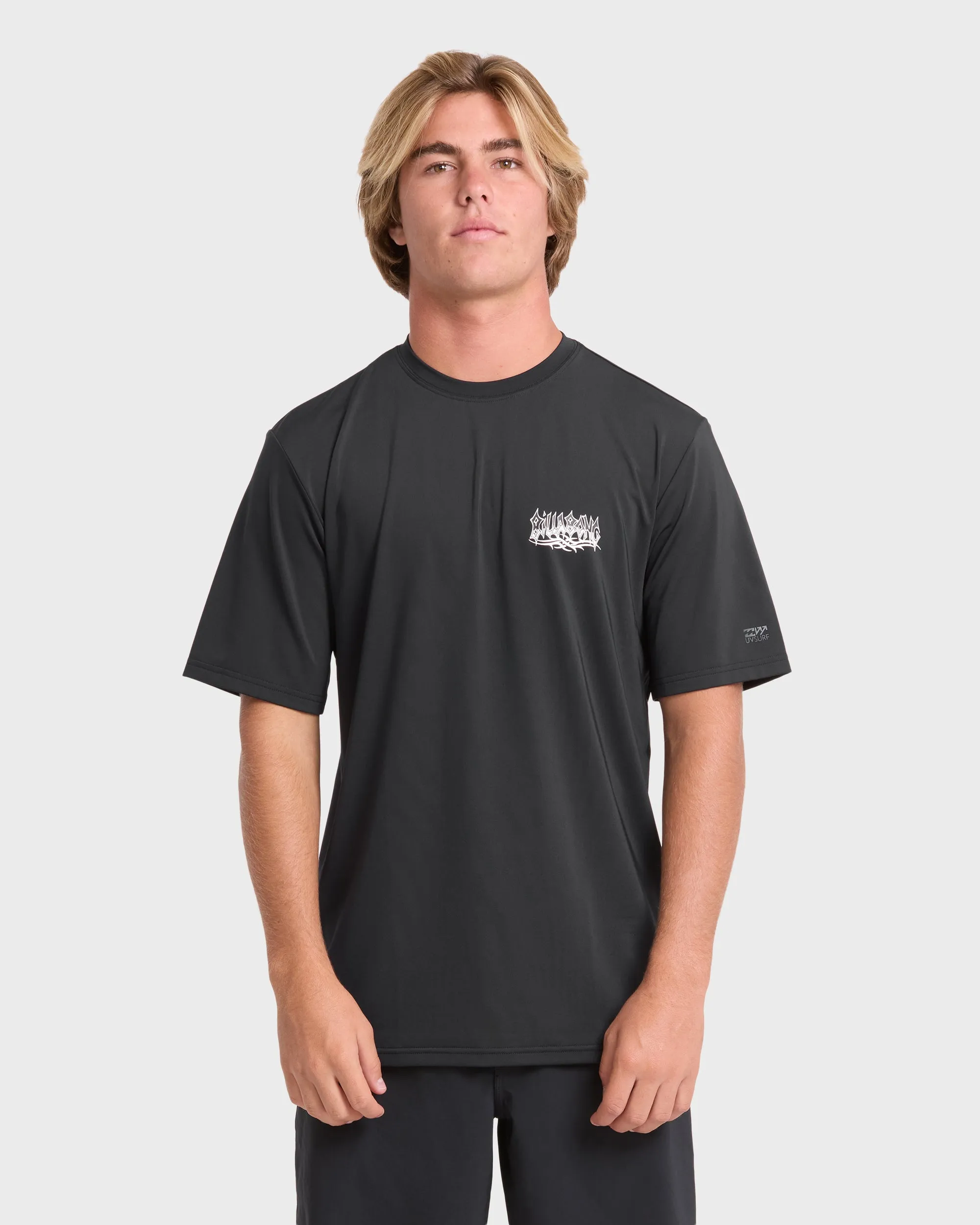 Rift UPF 50 Short Sleeve Surf Tee - Black sold by Billabong