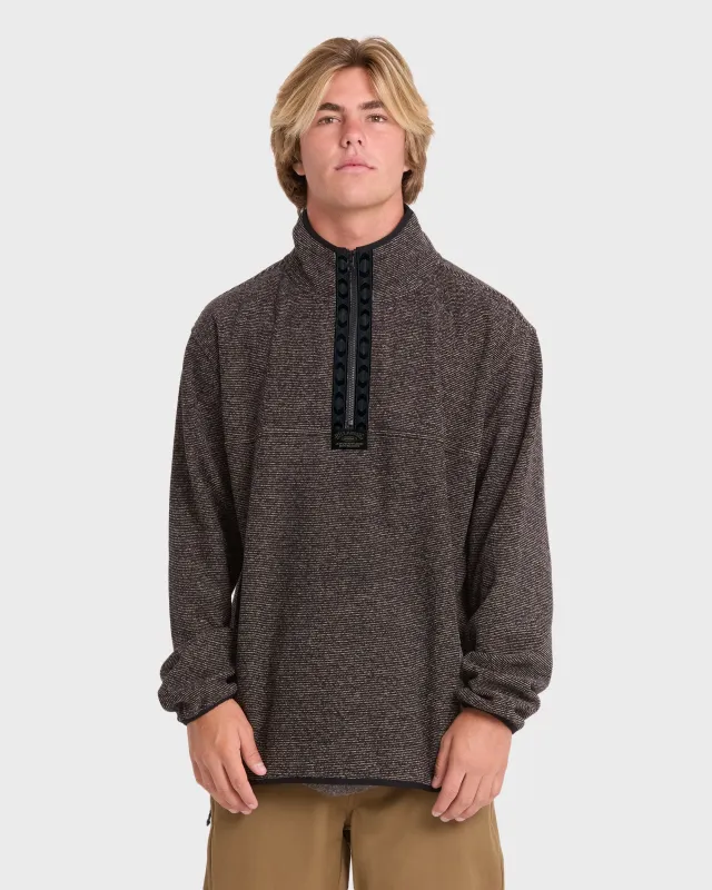 Frontier Mockneck Quarter-Zip Fleece - Black made by Billabong