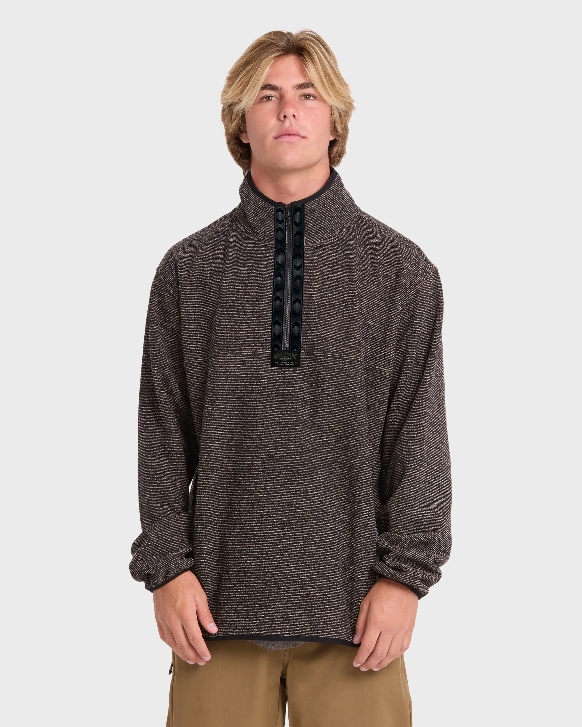 Frontier Mockneck Quarter-Zip Fleece - Black sold by Billabong