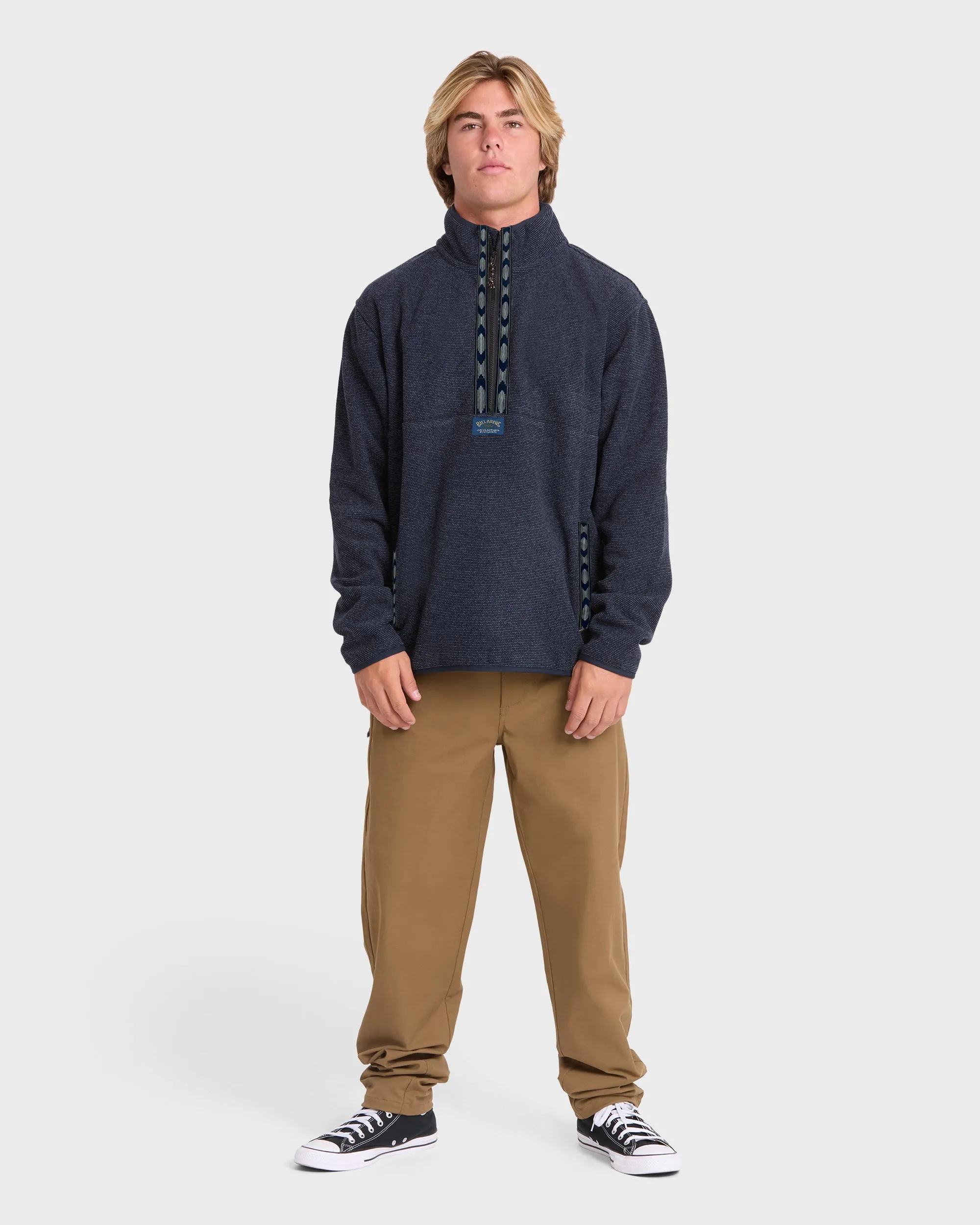 Frontier Mockneck Quarter-Zip Fleece - True Navy sold by Billabong product image thumbnail 3