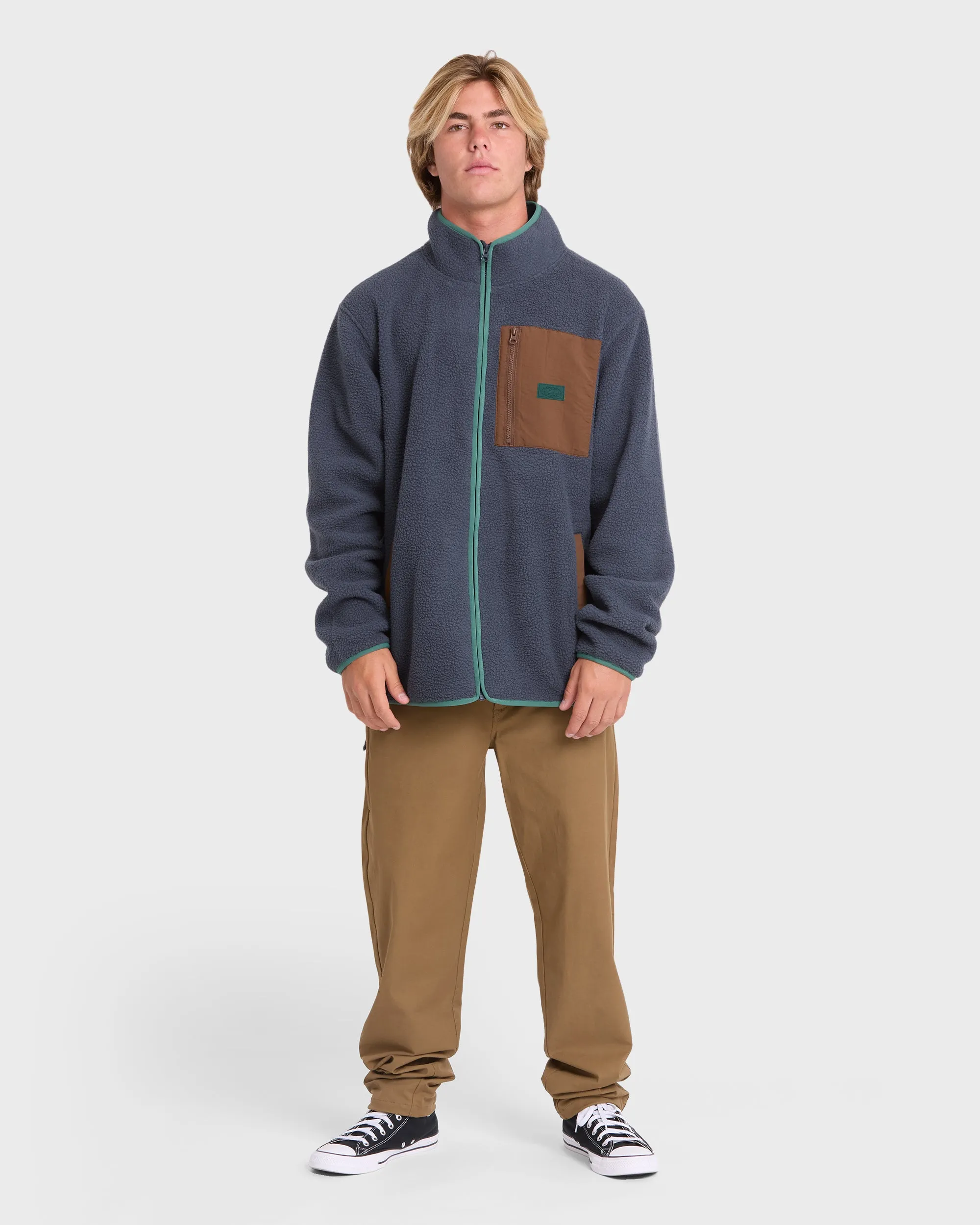 Alpine Mock Neck Full-Zip Fleece - Blue Graphite sold by Billabong product image thumbnail 3