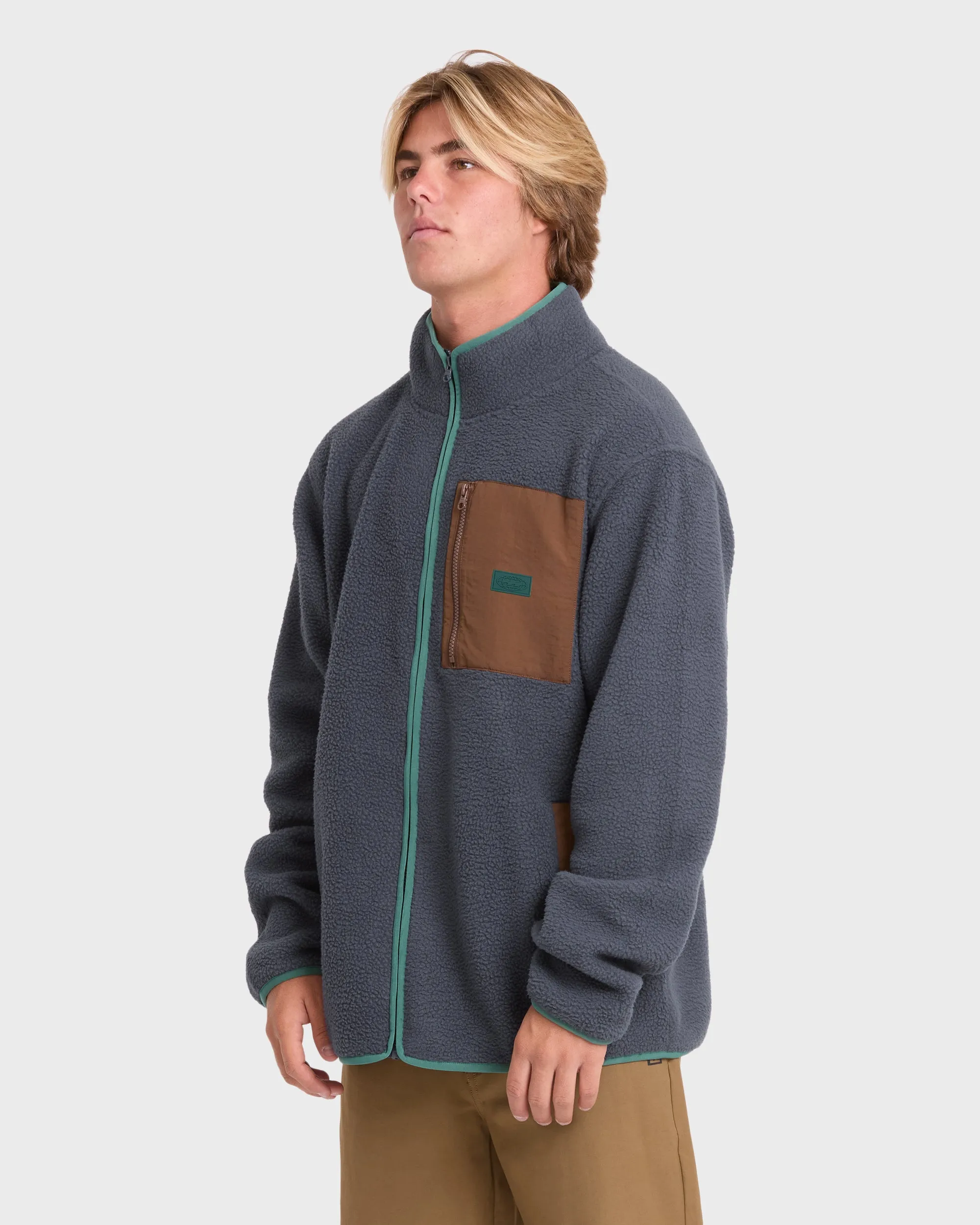 Alpine Mock Neck Full-Zip Fleece - Blue Graphite sold by Billabong product image thumbnail 4