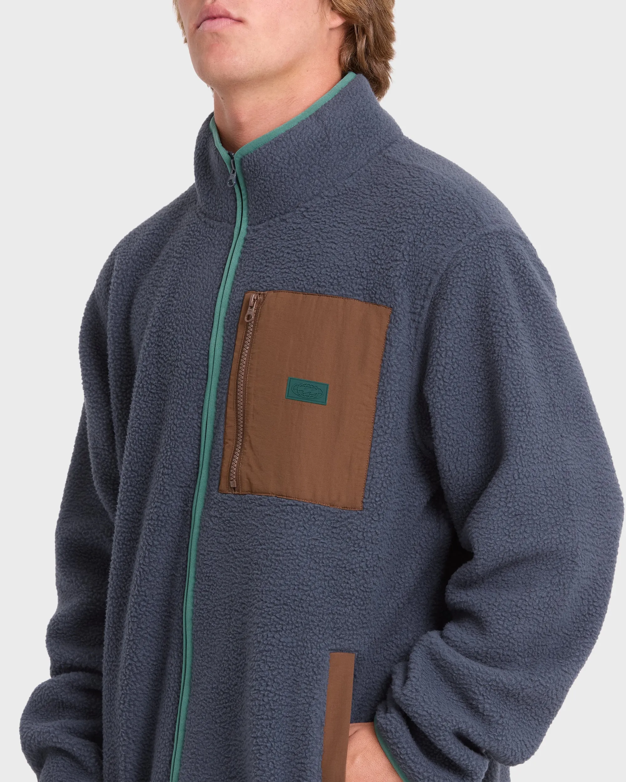 Alpine Mock Neck Full-Zip Fleece - Blue Graphite sold by Billabong product image thumbnail 5