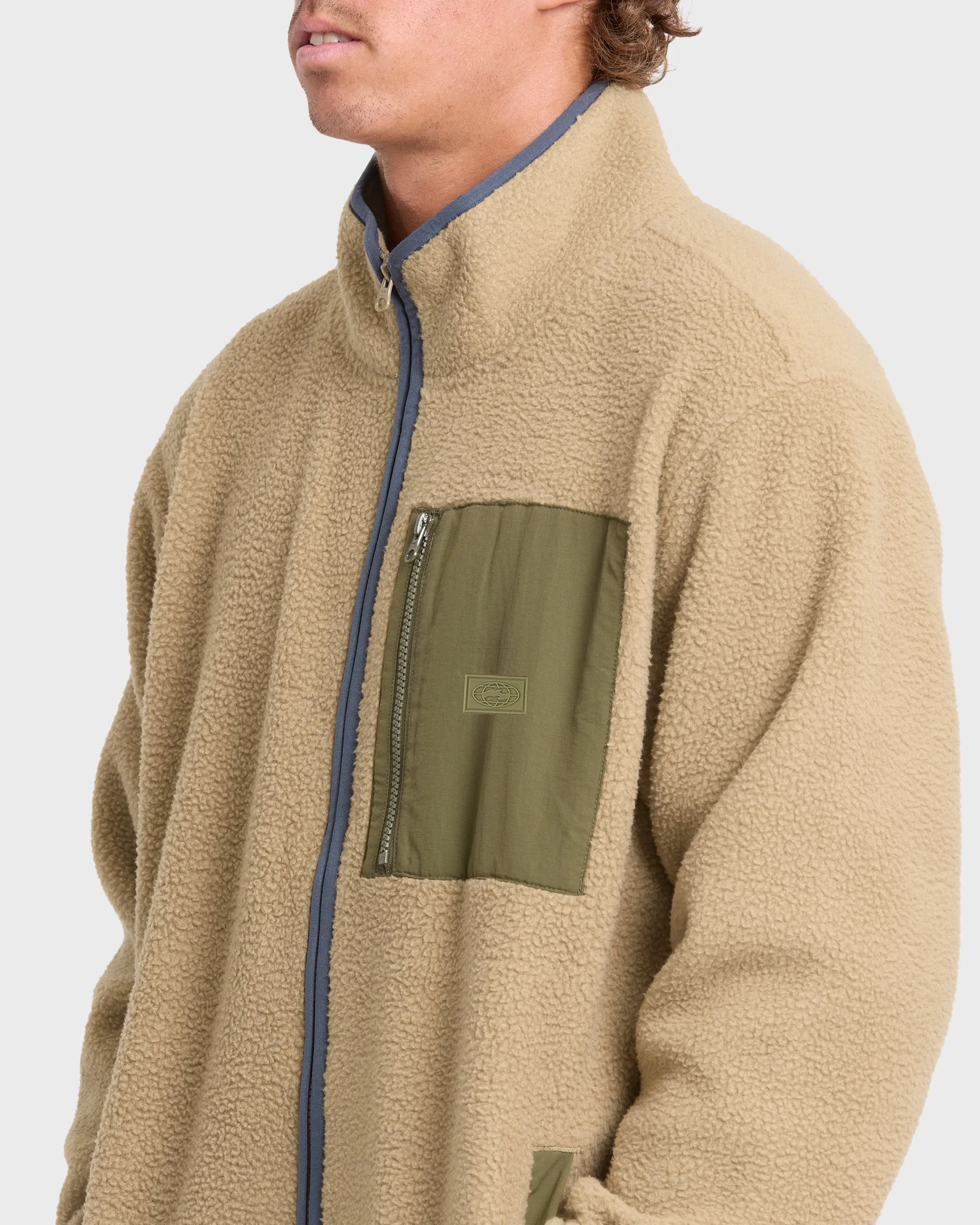 Alpine Mock Neck Full-Zip Fleece - Pale Khaki sold by Billabong product image thumbnail 5