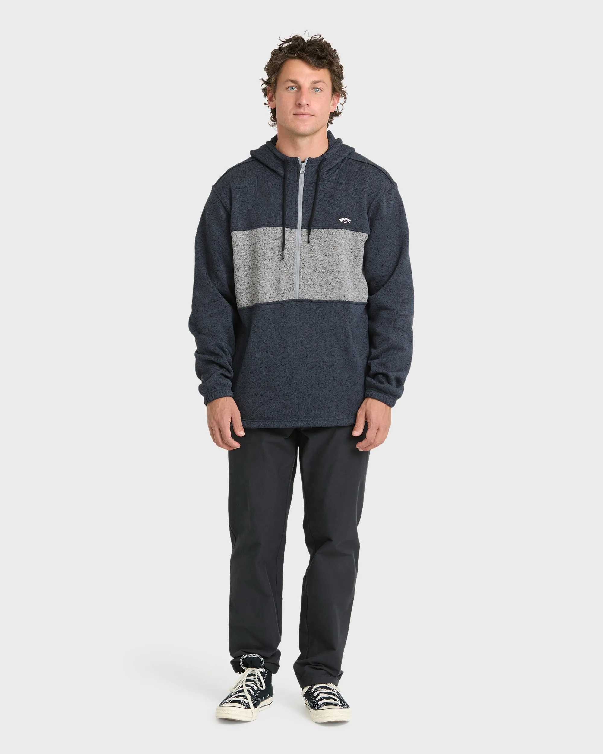 Adventure Division Boundary Pullover Quarter Zip Hoodie - True Navy sold by Billabong product image thumbnail 5