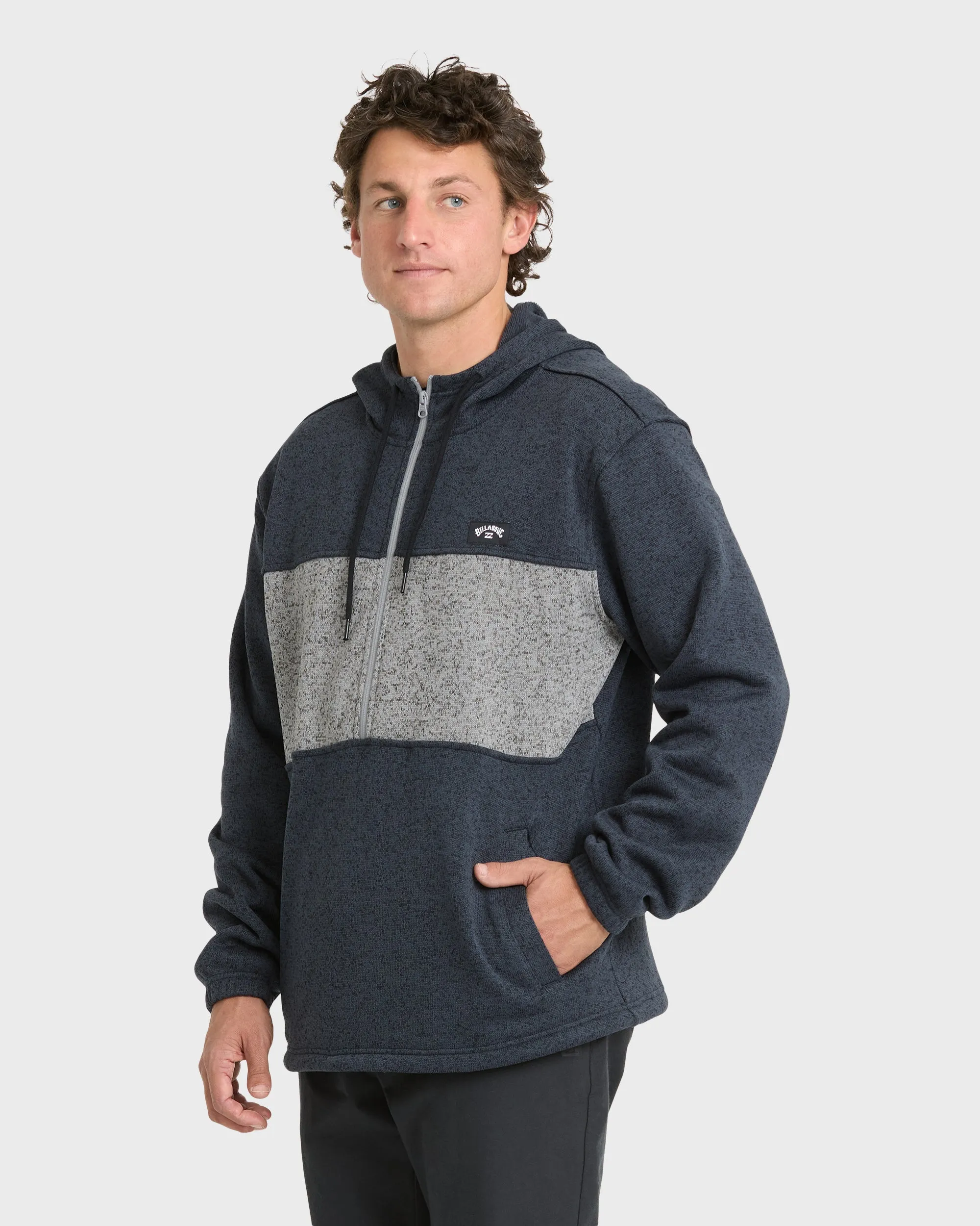 Adventure Division Boundary Pullover Quarter Zip Hoodie - True Navy sold by Billabong product image thumbnail 3