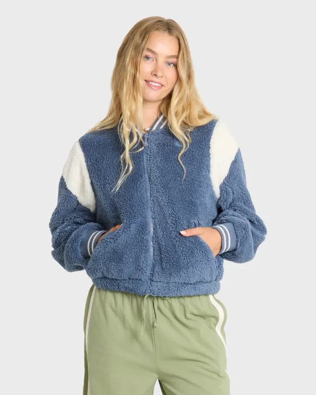Adventure Division Batter Full Zip Fleece Jacket - Blue Smoke made by Billabong