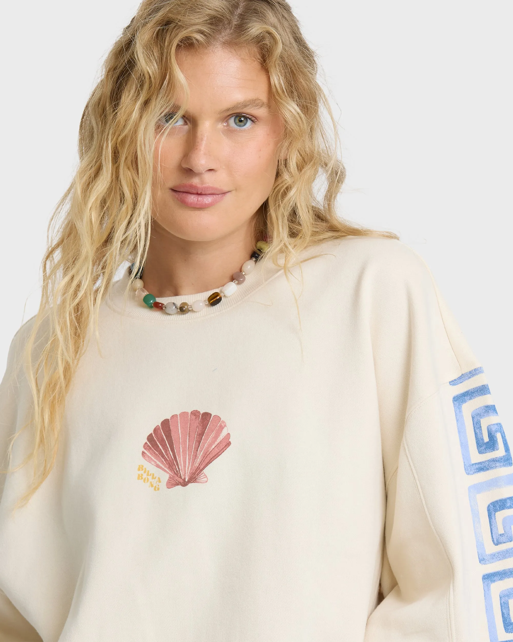 Carnival Kendal Crewneck Sweatshirt - White Cap sold by Billabong product image thumbnail 5