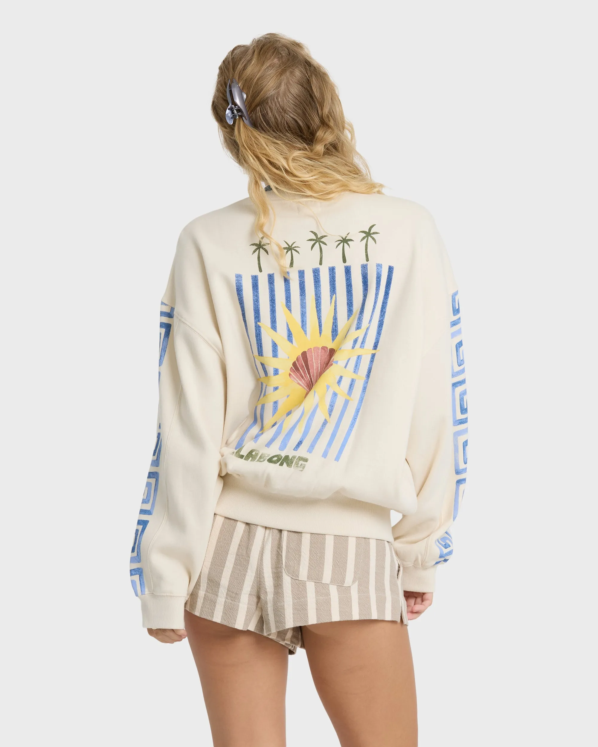 Carnival Kendal Crewneck Sweatshirt - White Cap sold by Billabong product image thumbnail 2