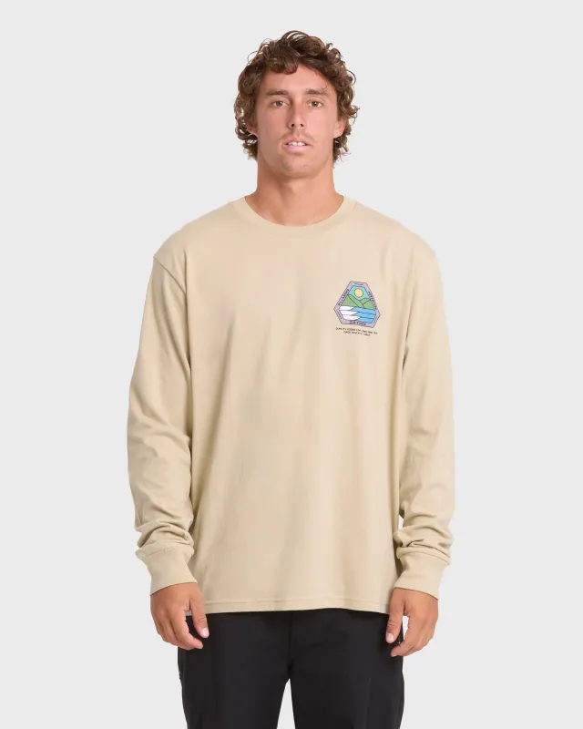 Rockies Adventure Division Premium Long Sleeve Knit T-Shirt - Sand Khaki made by Billabong