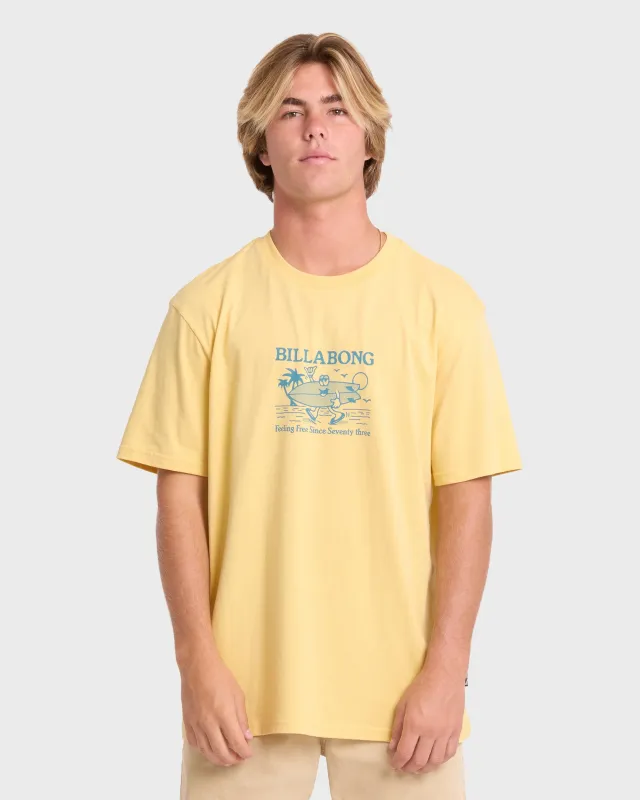 Twinny Premium Short Sleeve Knit T-Shirt - Raffia made by Billabong