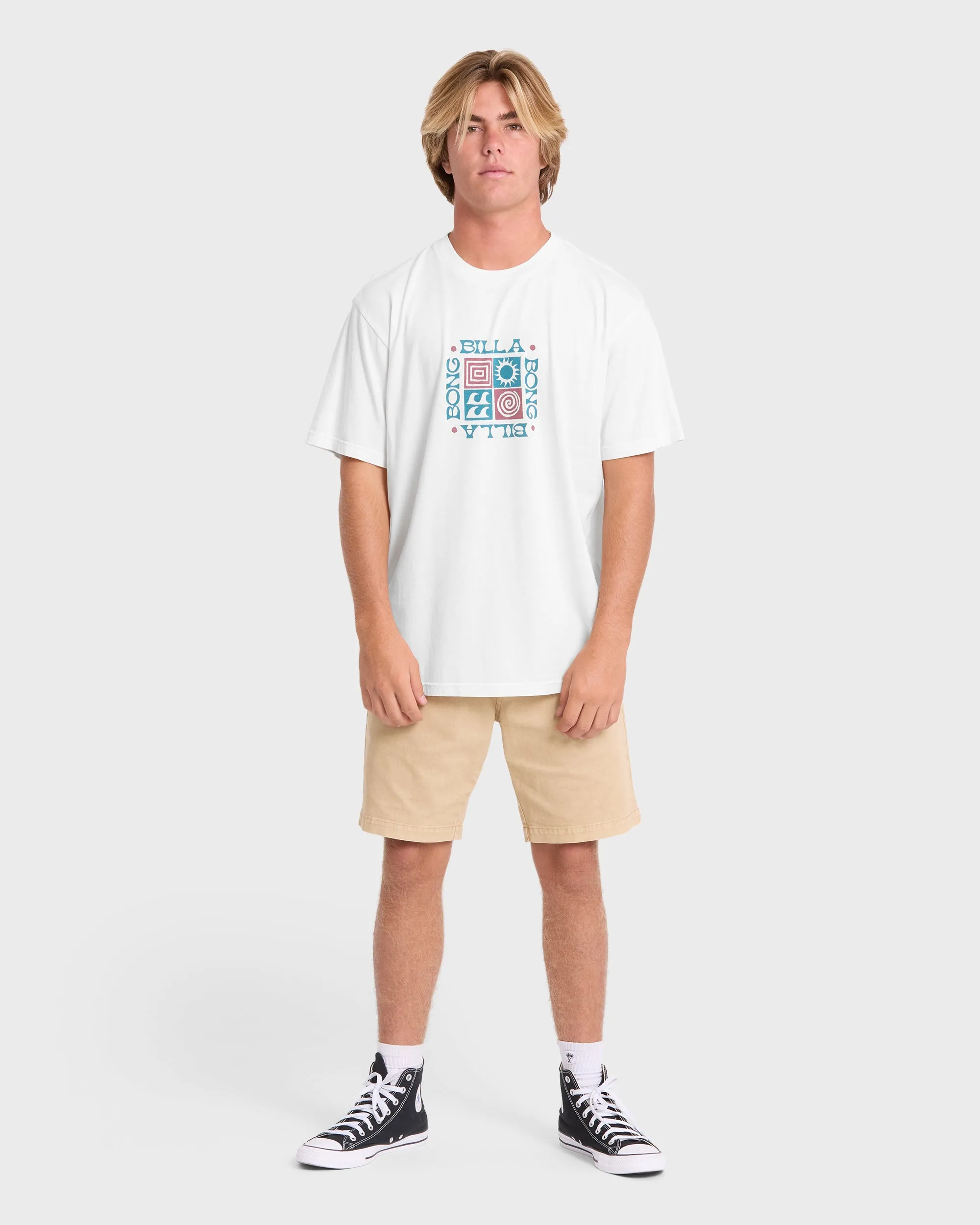 Quarter Premiumss Short Sleeve Knit T-Shirt - Off White sold by Billabong product image thumbnail 3