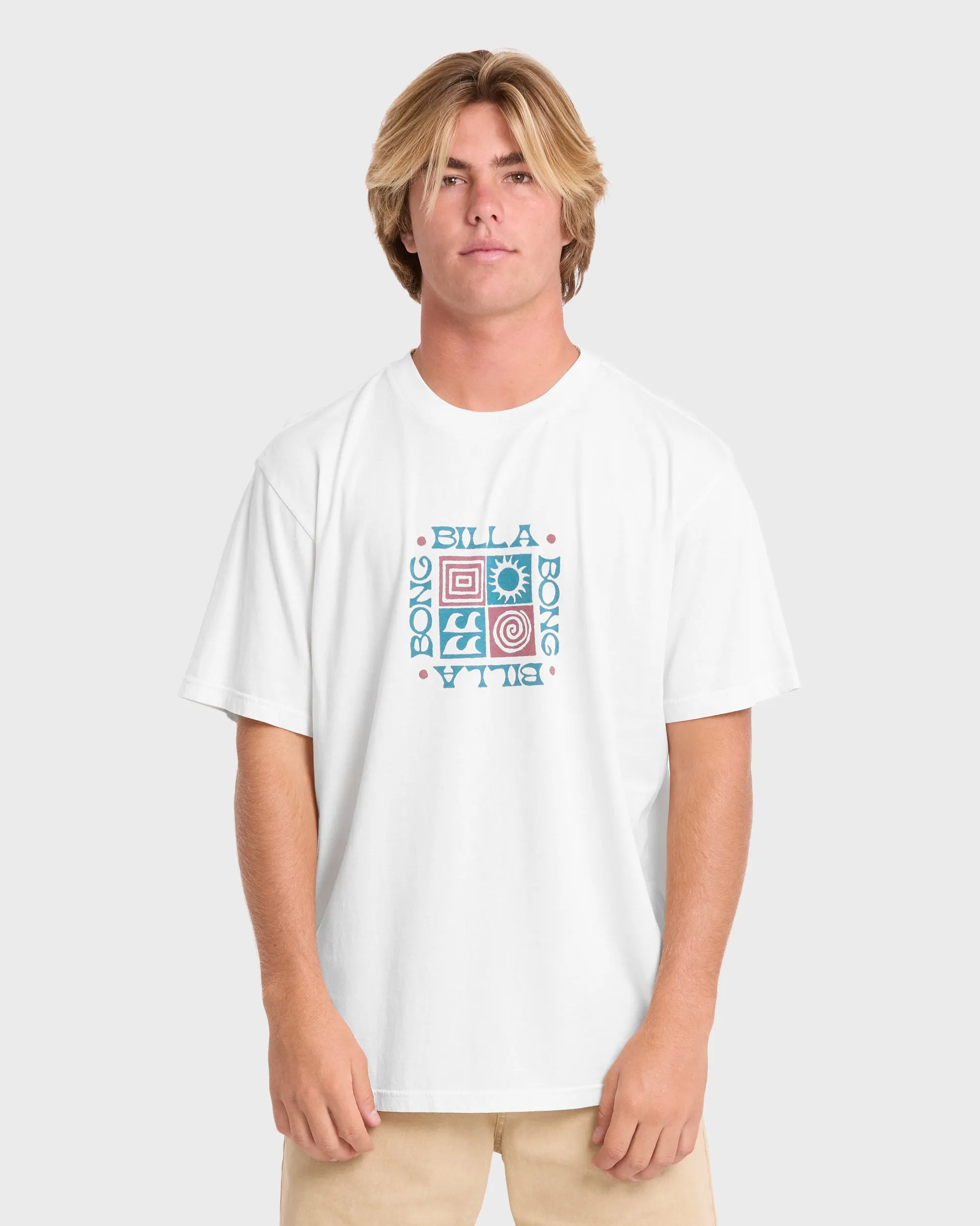 Quarter Premiumss Short Sleeve Knit T-Shirt - Off White sold by Billabong