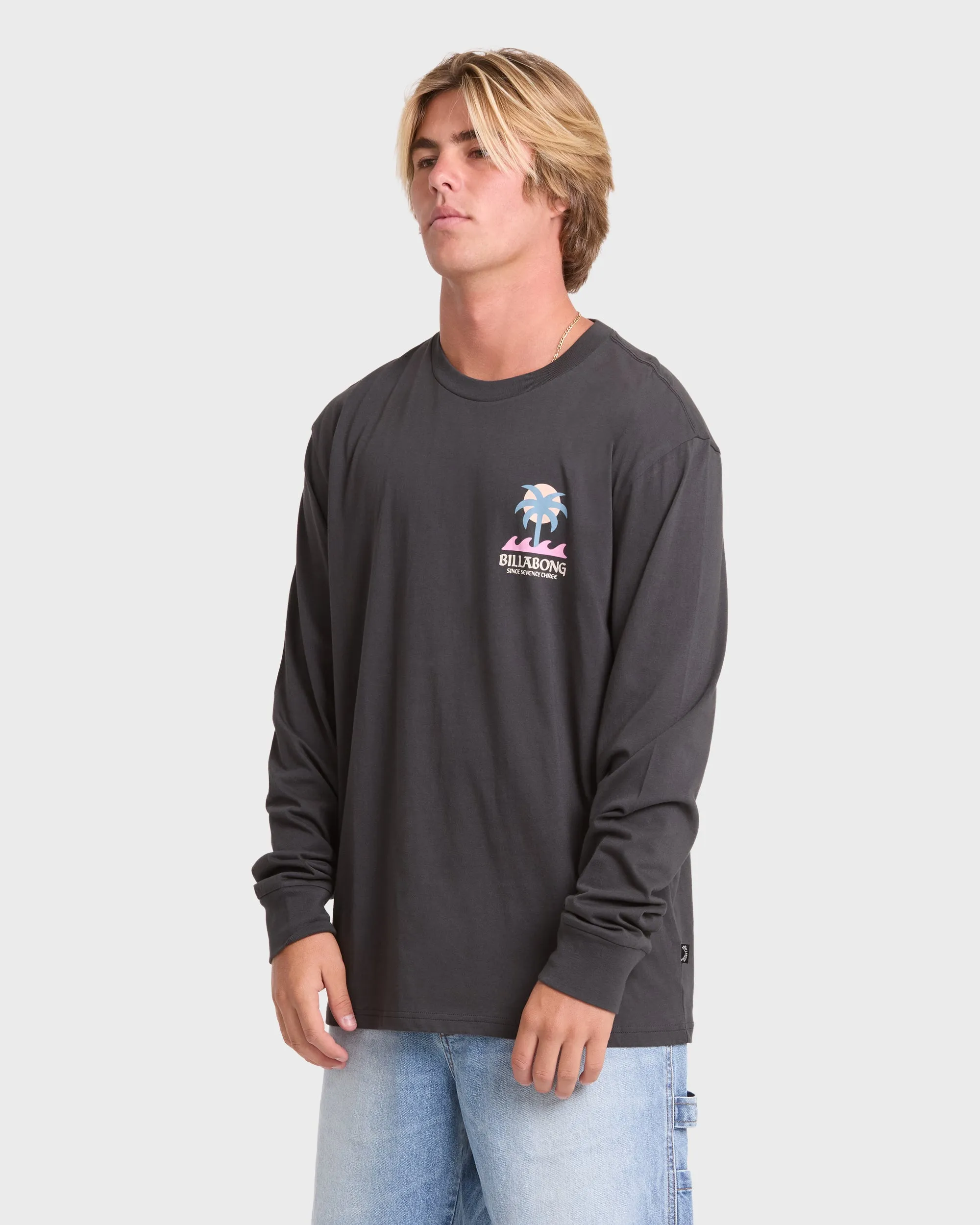 Portal Premium Long Sleeve Cotton T-Shirt - Raven sold by Billabong product image thumbnail 4