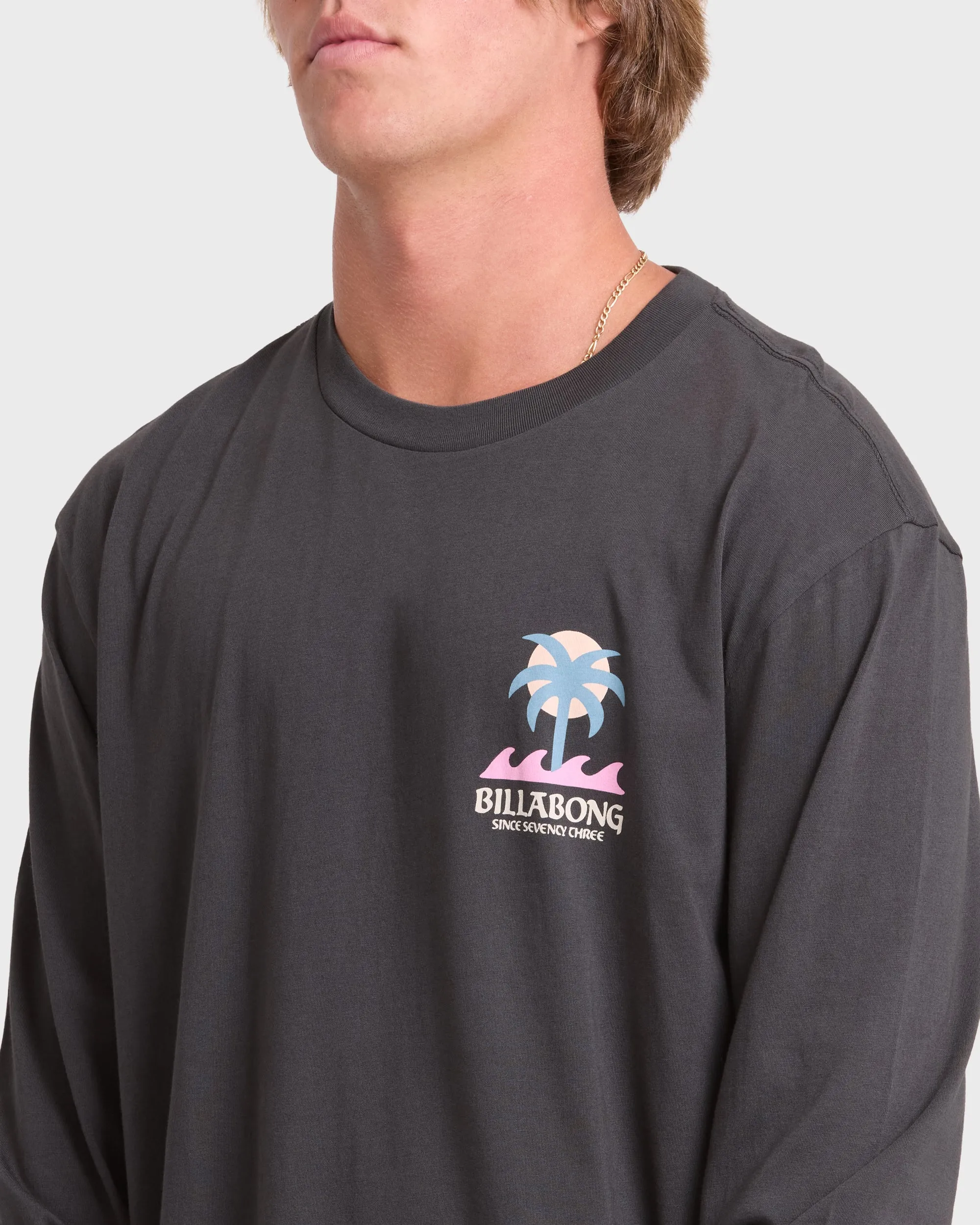 Portal Premium Long Sleeve Cotton T-Shirt - Raven sold by Billabong product image thumbnail 5