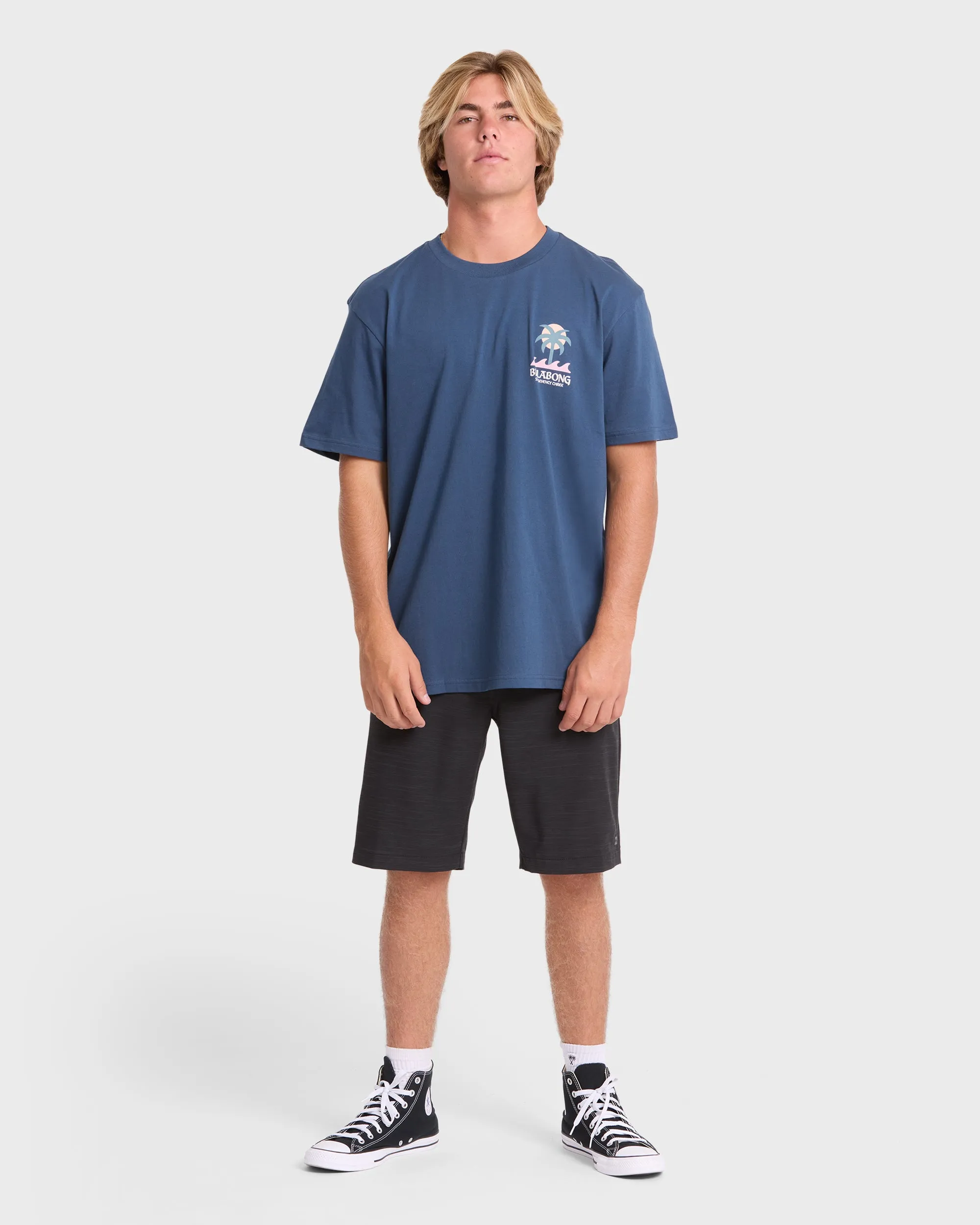Portal Premium Short Sleeve Knit T-Shirt - Dark Denim sold by Billabong product image thumbnail 3