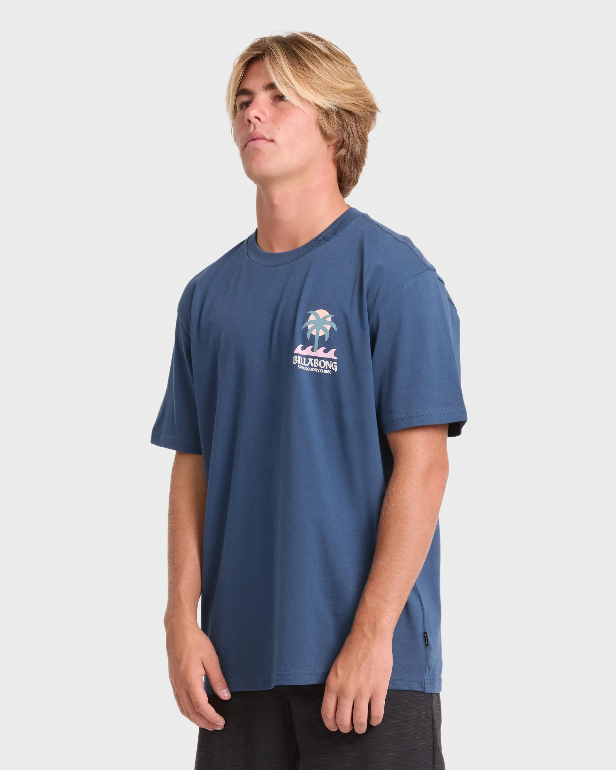 Portal Premium Short Sleeve Knit T-Shirt - Dark Denim sold by Billabong product image thumbnail 4