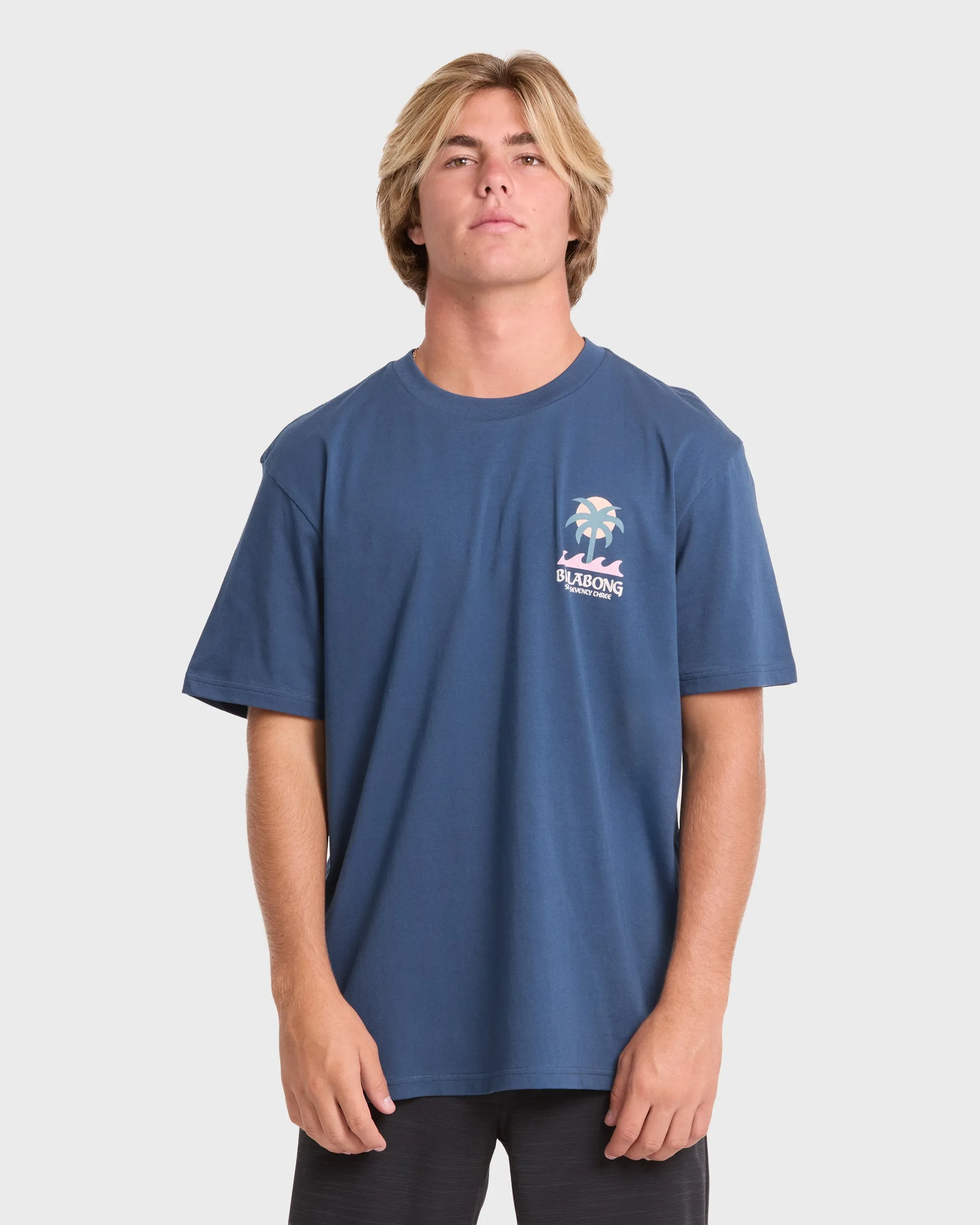 Portal Premium Short Sleeve Knit T-Shirt - Dark Denim sold by Billabong product image thumbnail 2