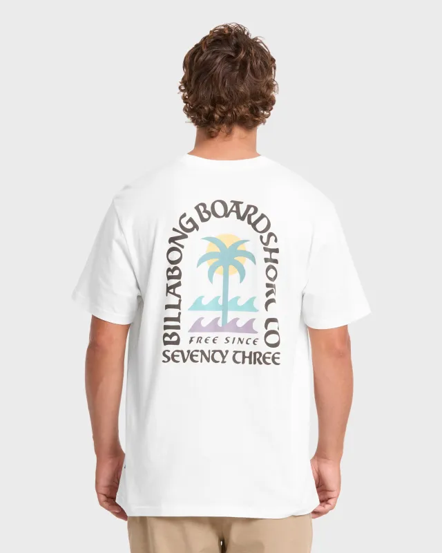 Portal Premium Short Sleeve Knit T-Shirt - Off White made by Billabong