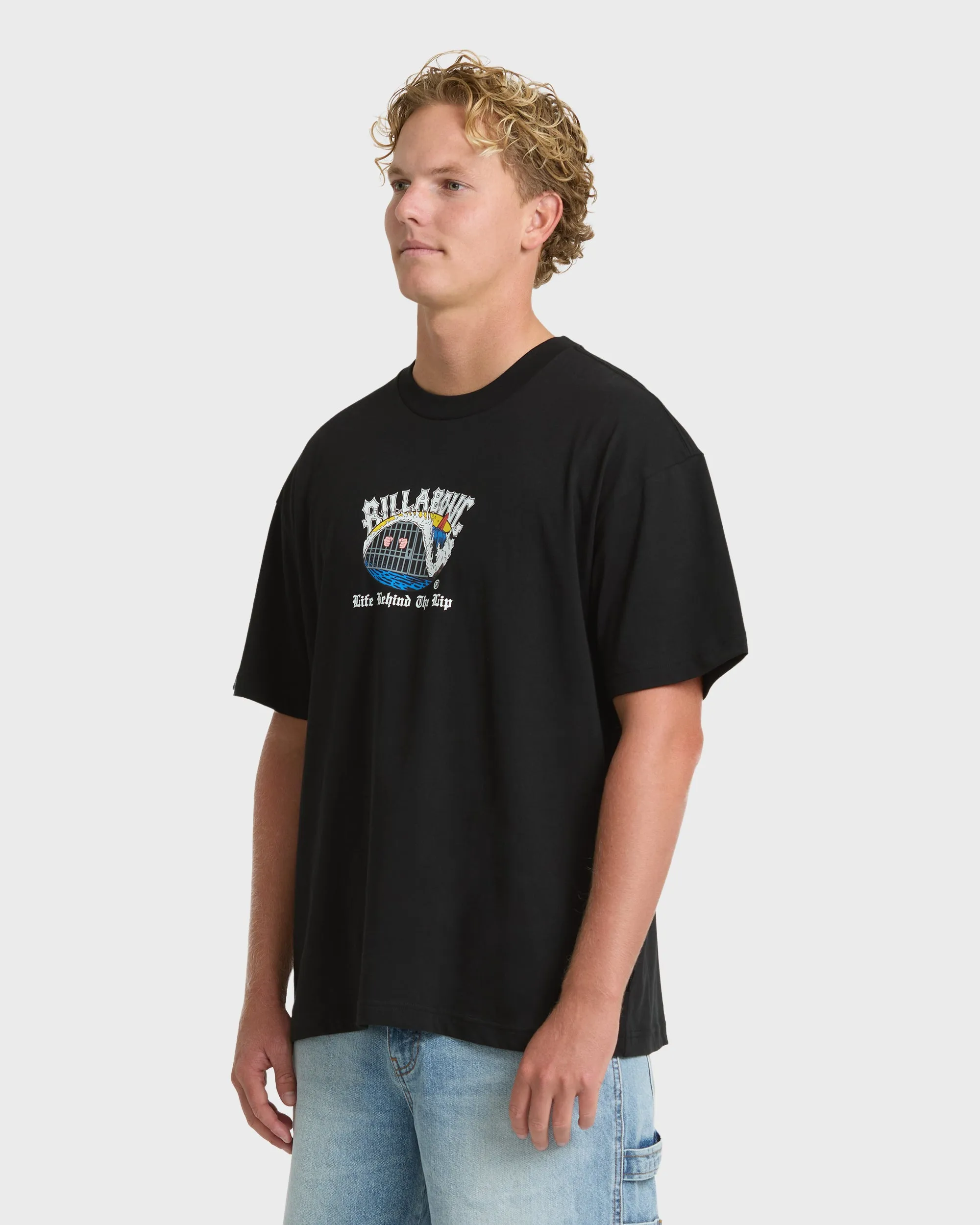 Behind The Lip OG Short Sleeve Cotton T-Shirt - Black sold by Billabong product image thumbnail 4