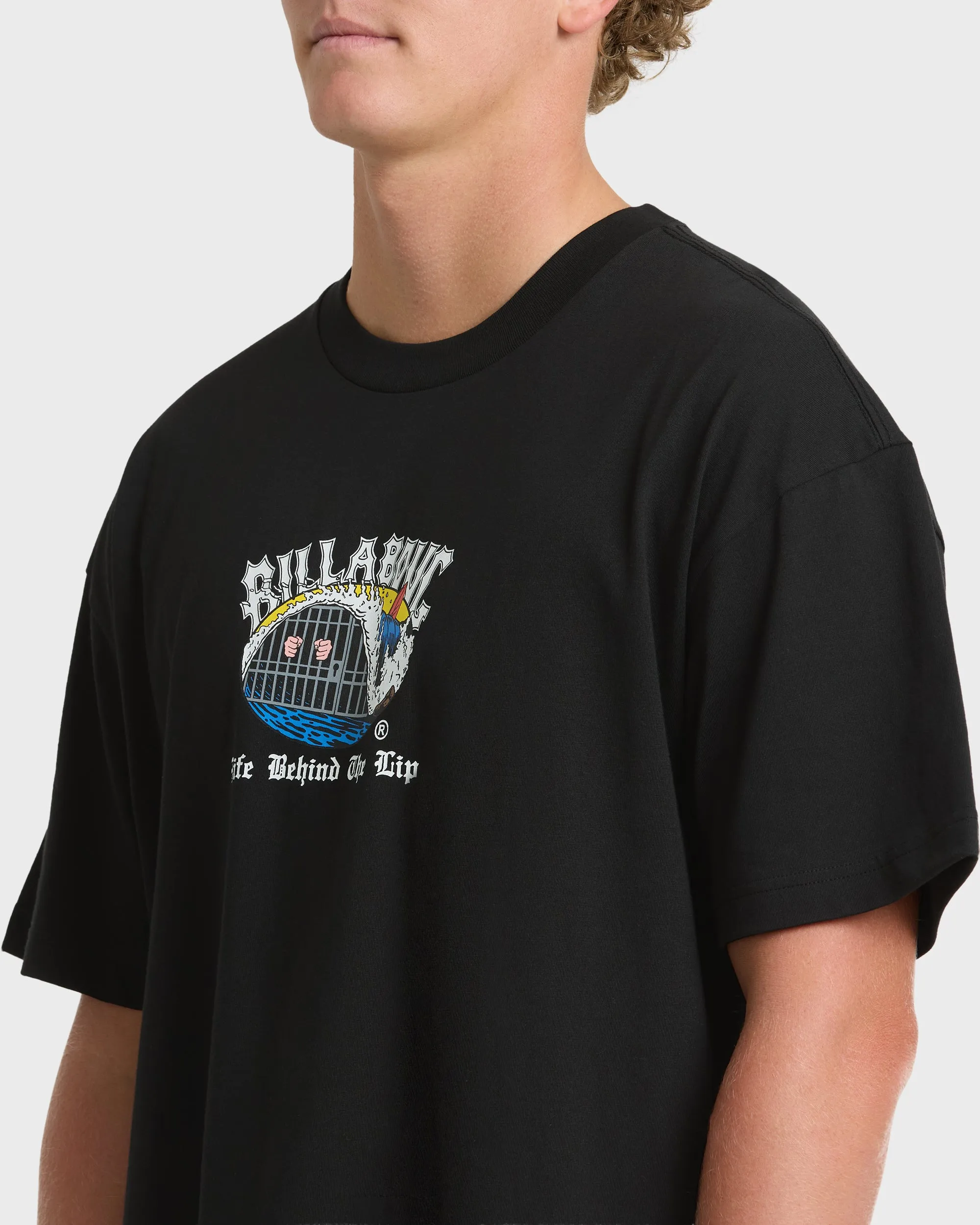 Behind The Lip OG Short Sleeve Cotton T-Shirt - Black sold by Billabong product image thumbnail 5