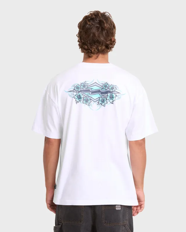 Biscus OG Short Sleeve Cotton T-Shirt - White made by Billabong