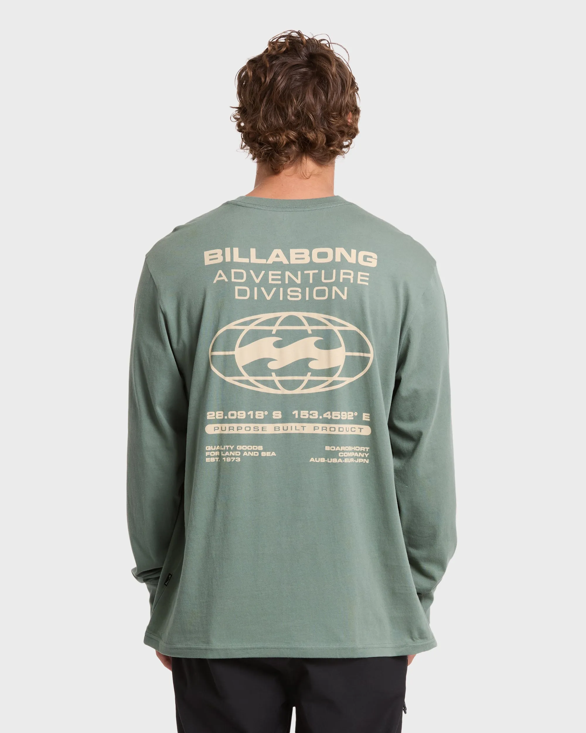 Coordinates Adventure Division Premium Long Sleeve Cotton T-Shirt - Laurel Wreath sold by Billabong