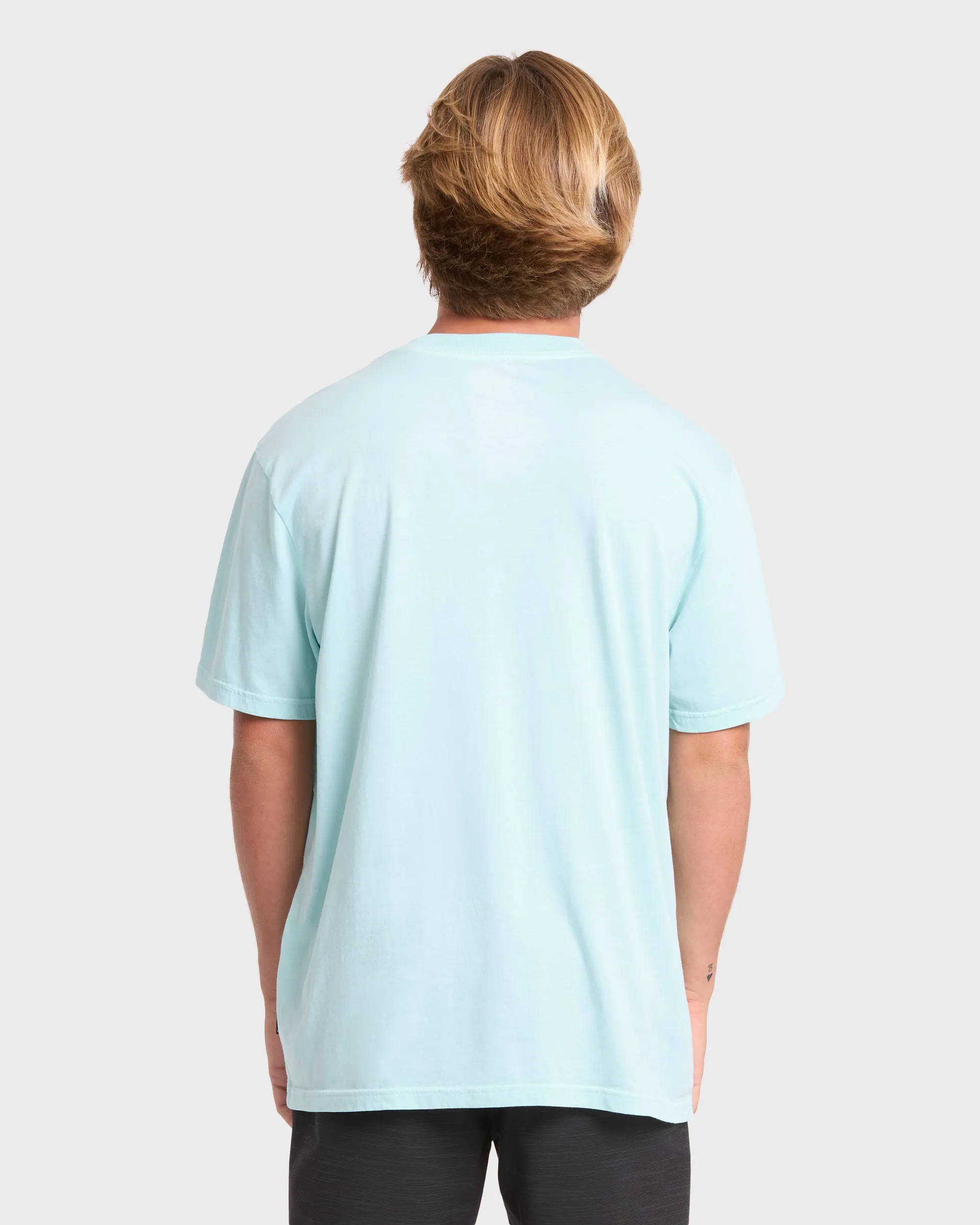 Frond Premium Short Sleeve Cotton T-Shirt - Coastal Blue sold by Billabong product image thumbnail 2