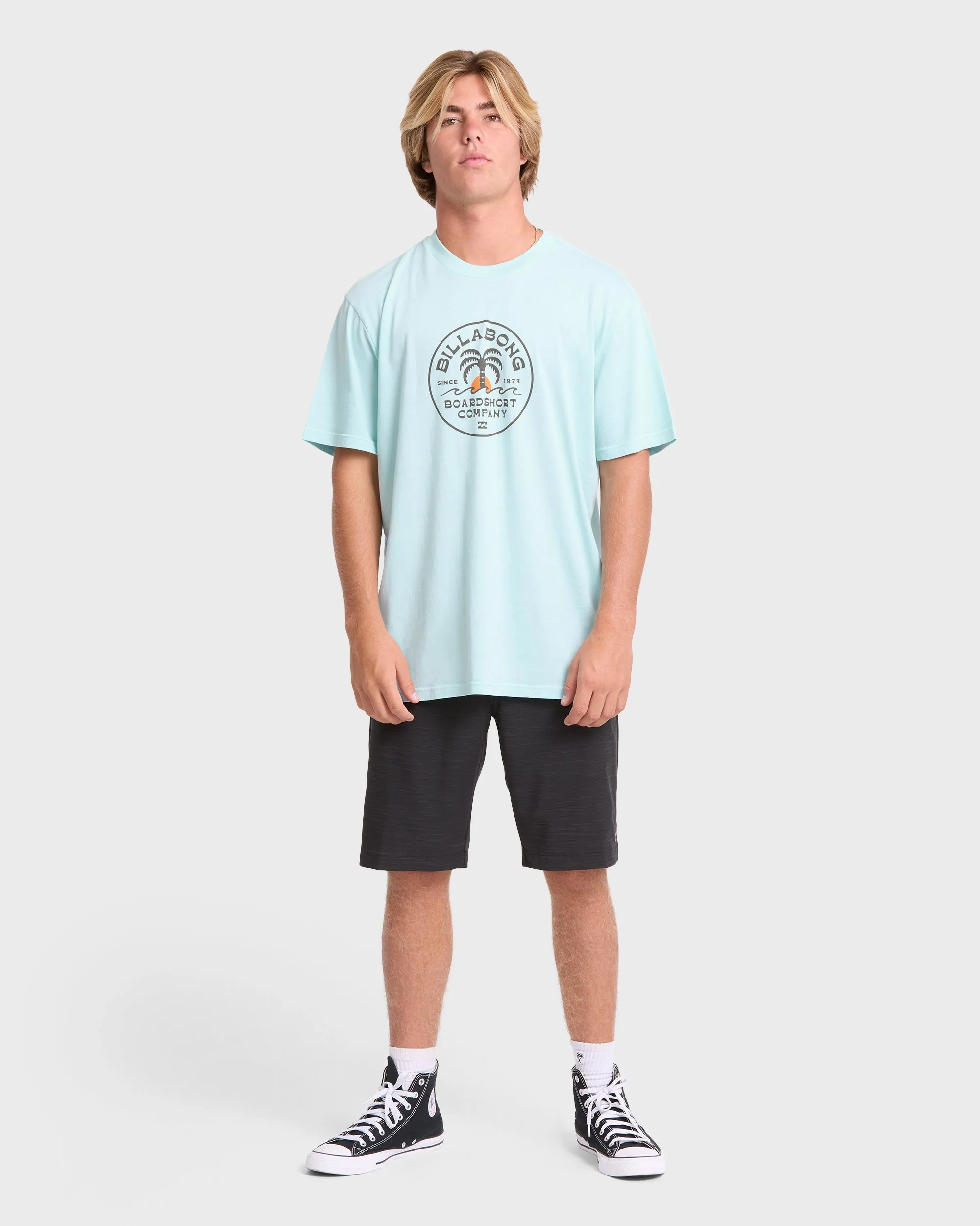 Frond Premium Short Sleeve Cotton T-Shirt - Coastal Blue sold by Billabong product image thumbnail 3