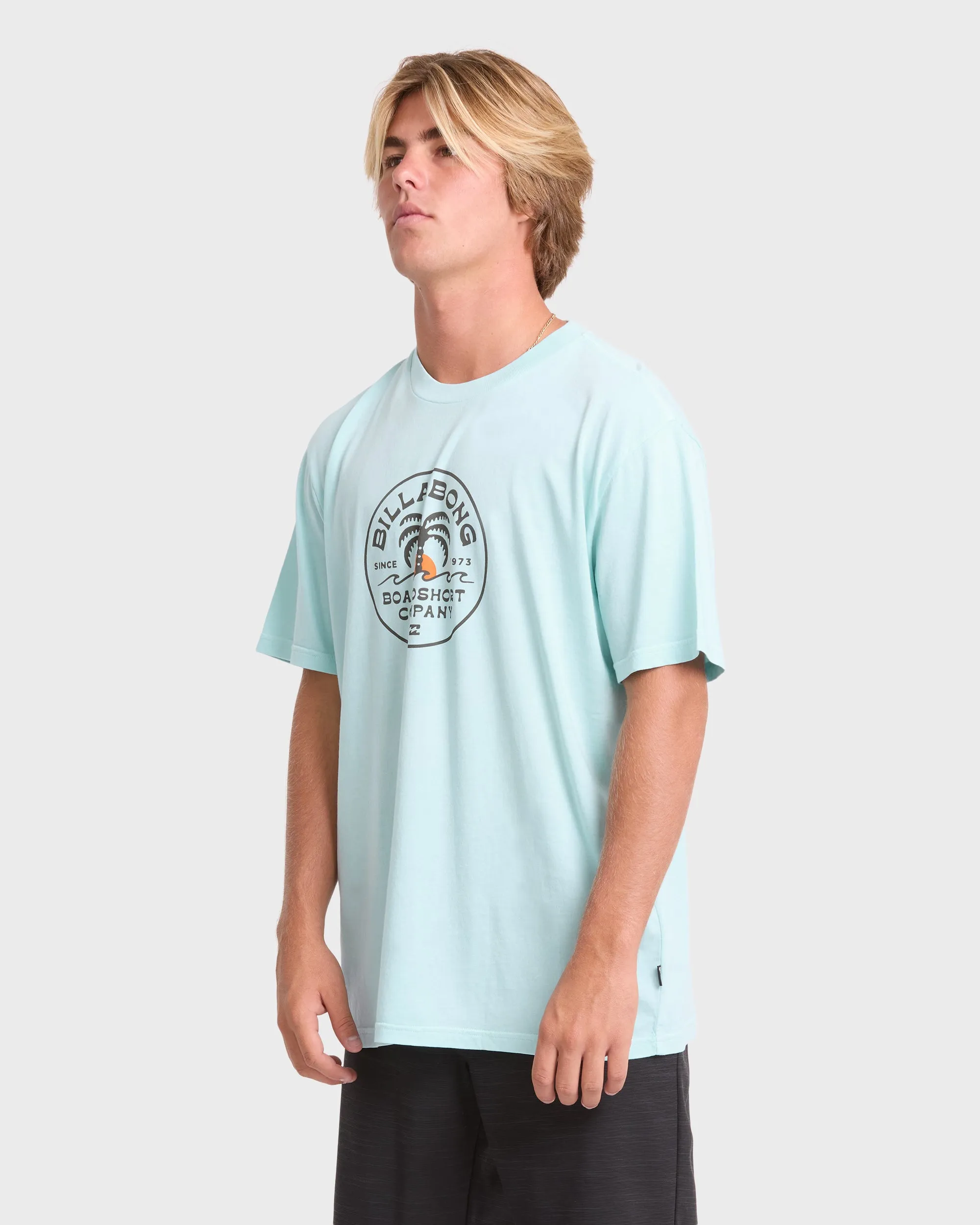 Frond Premium Short Sleeve Cotton T-Shirt - Coastal Blue sold by Billabong product image thumbnail 4