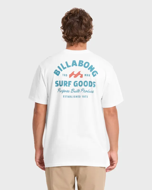 Foundry Premium Short Sleeve Cotton Graphic T-Shirt - Off White made by Billabong