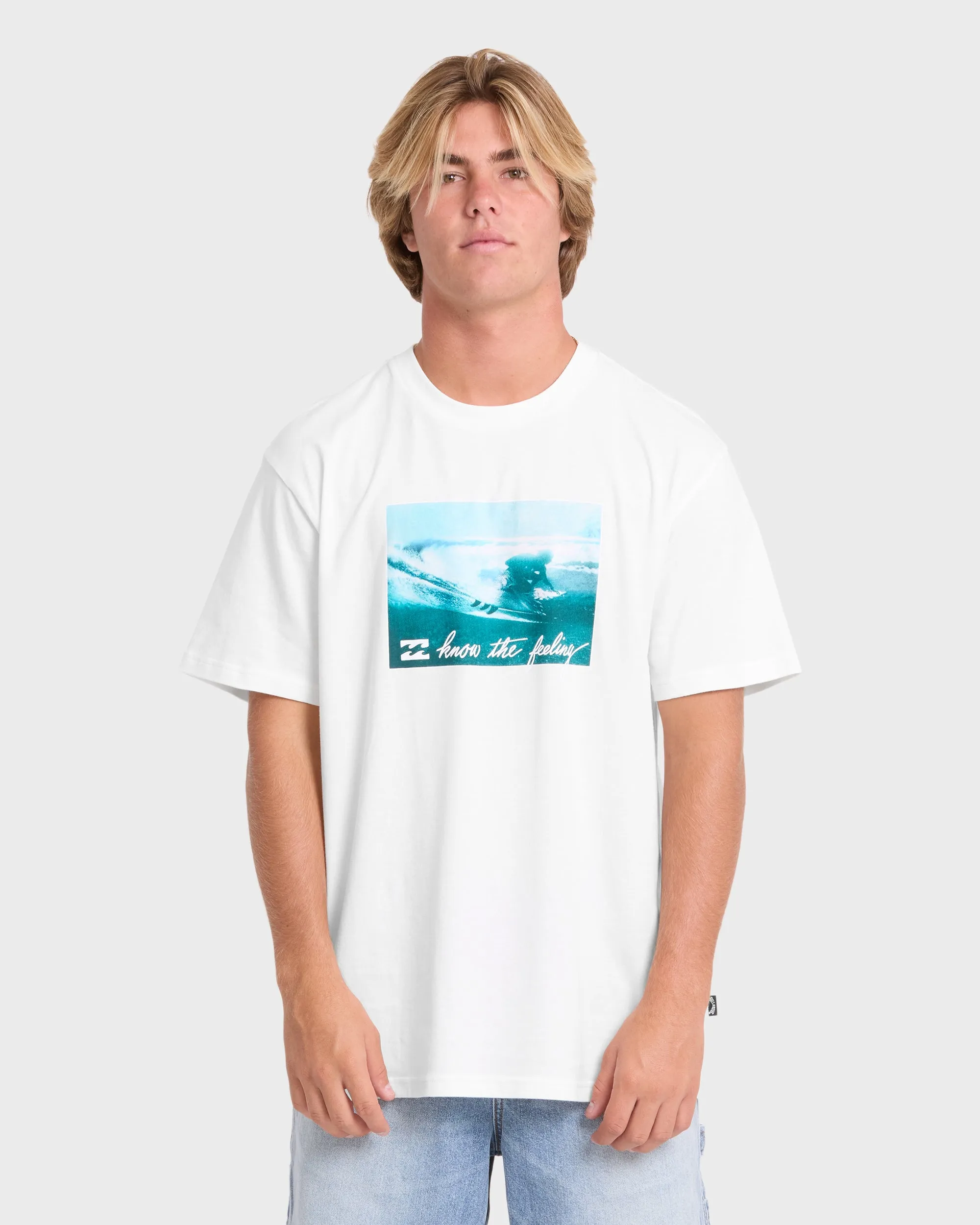 Lucid Premium Short Sleeve Cotton Graphic T-Shirt - Off White sold by Billabong