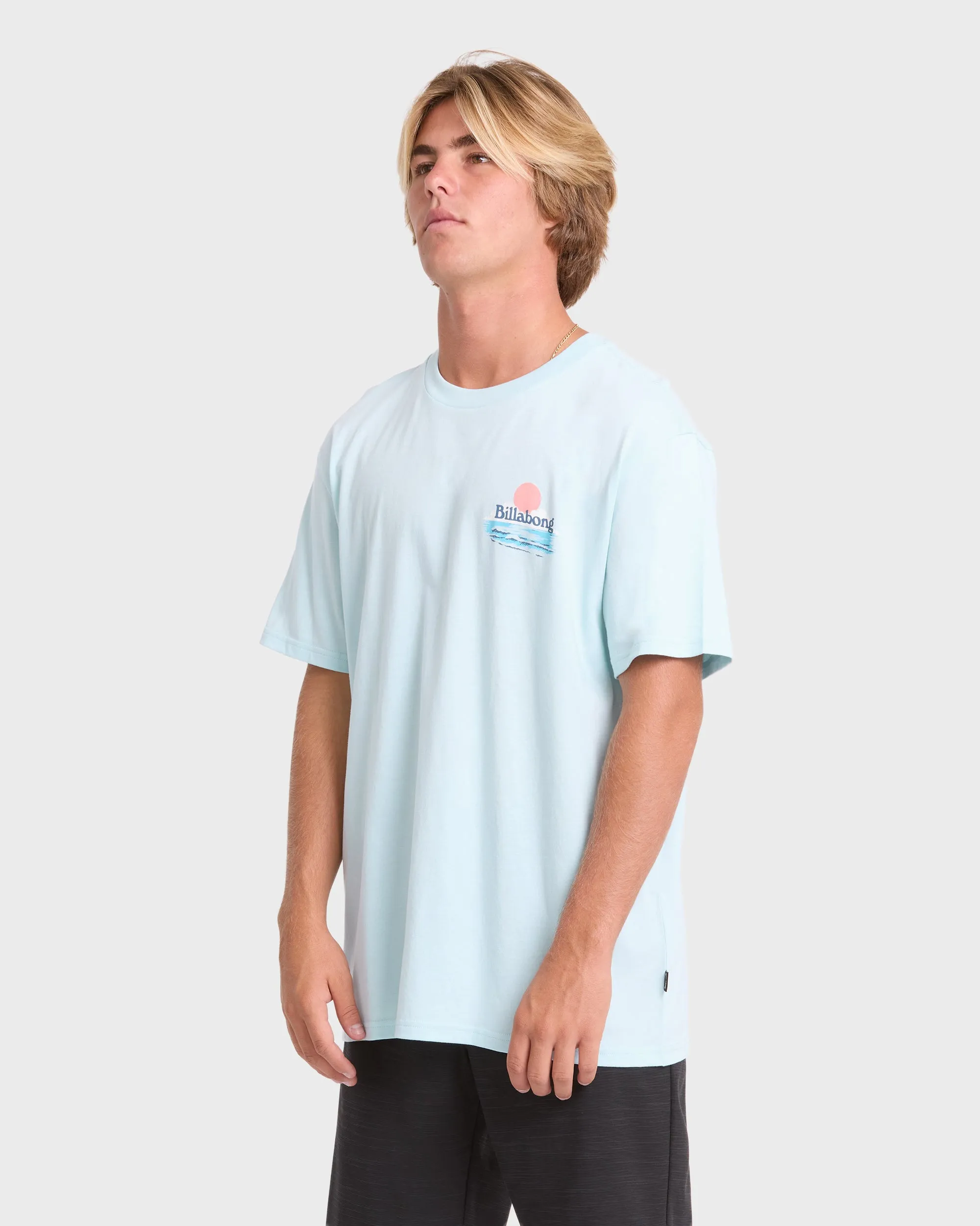 Lounge Premium Short Sleeve Knit Graphic T-Shirt - Coastal Blue sold by Billabong product image thumbnail 4