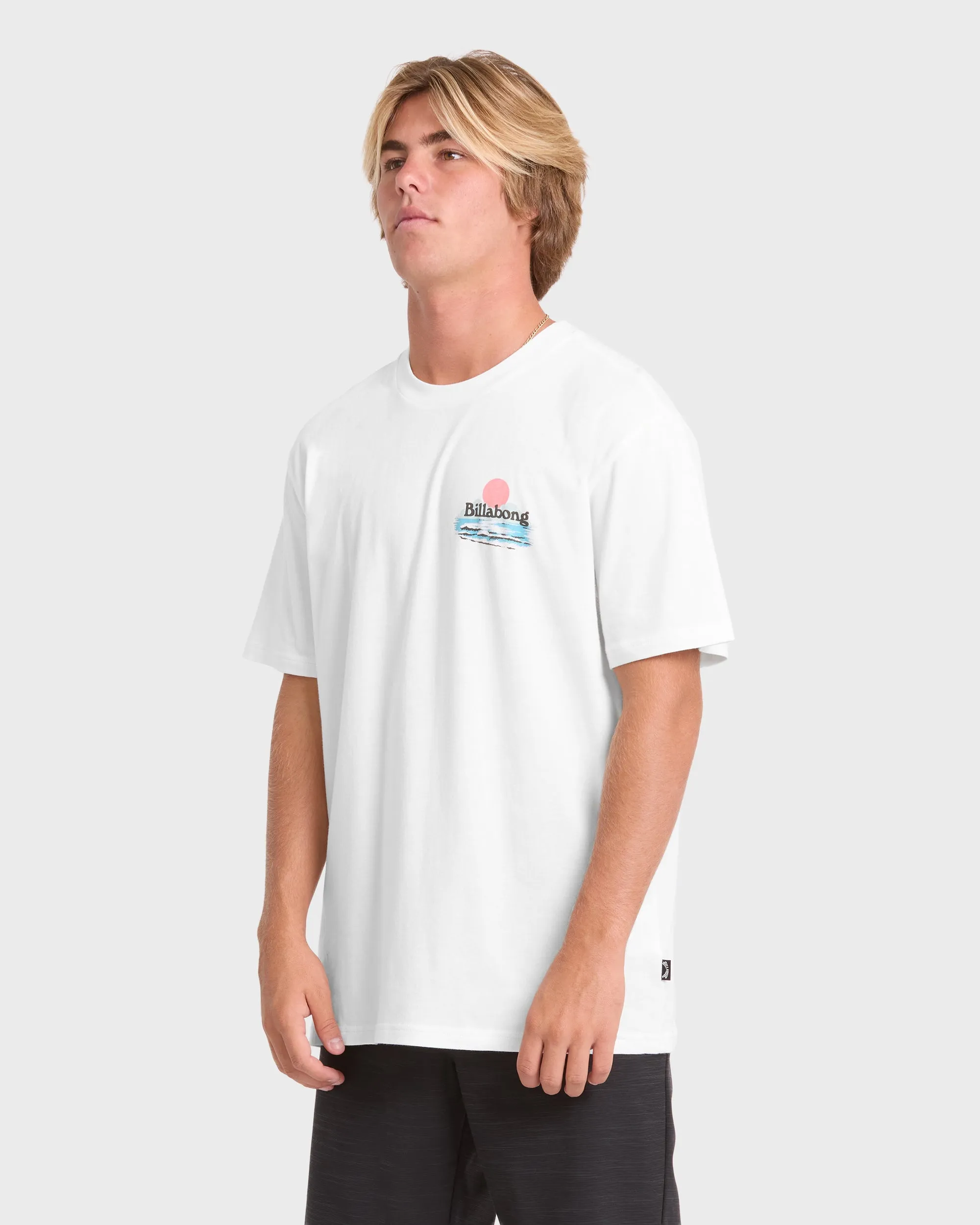 Lounge Premium Short Sleeve Knit Graphic T-Shirt - Off White sold by Billabong product image thumbnail 4
