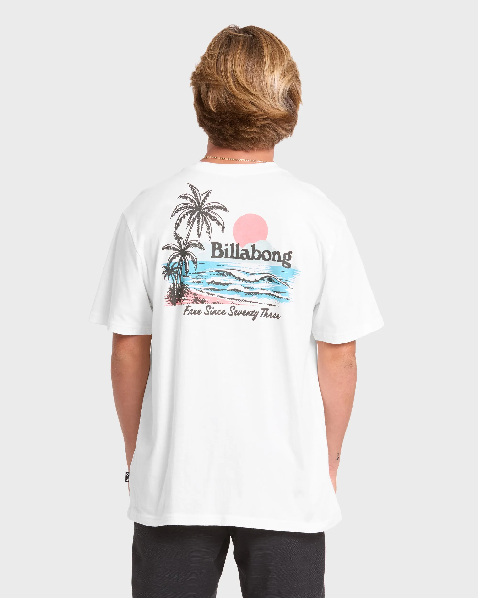 Lounge Premium Short Sleeve Knit Graphic T-Shirt - Off White sold by Billabong