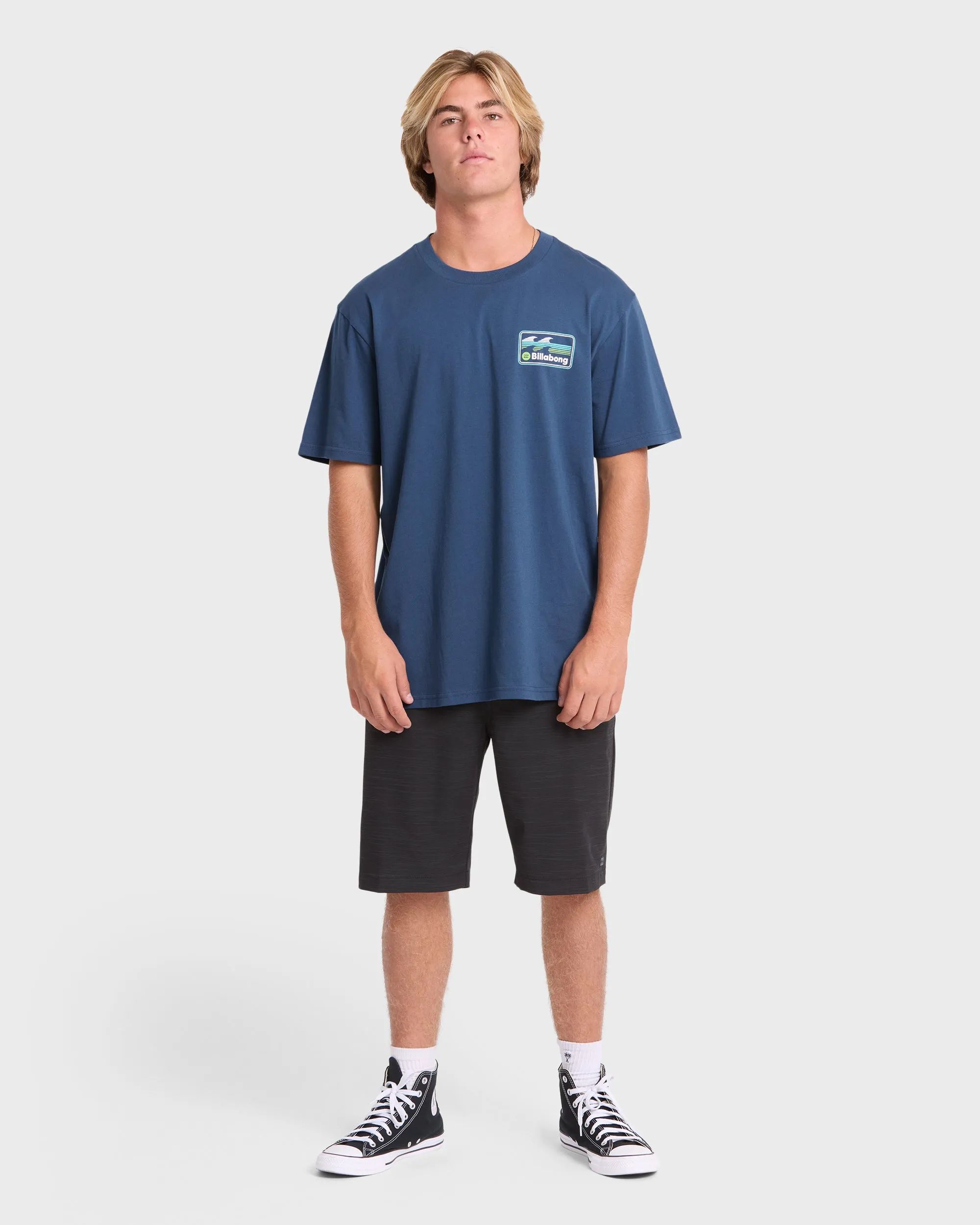 Runner Premium Short Sleeve Cotton T-Shirt - Dark Denim sold by Billabong product image thumbnail 3