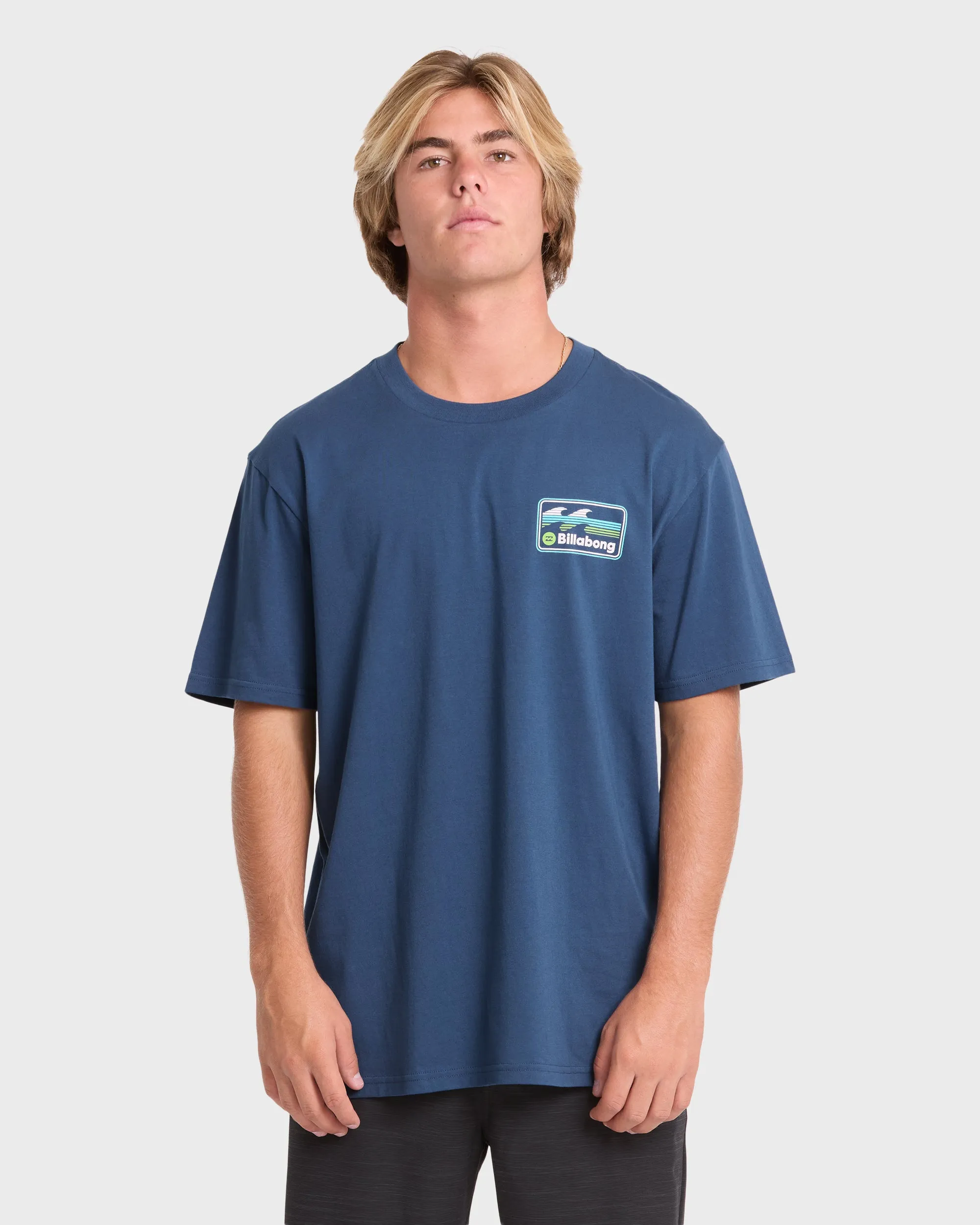 Runner Premium Short Sleeve Cotton T-Shirt - Dark Denim sold by Billabong