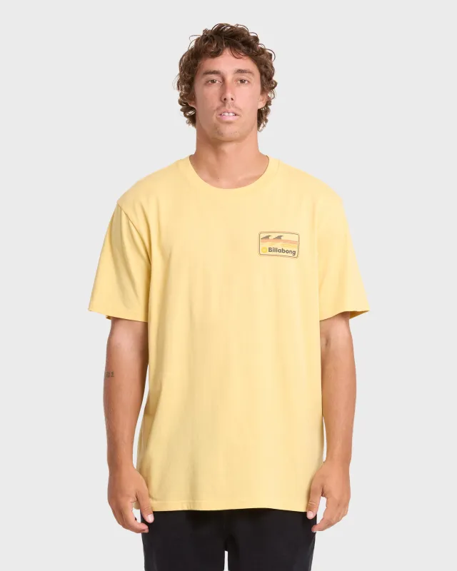 Runner Premium Short Sleeve Cotton T-Shirt - Raffia made by Billabong