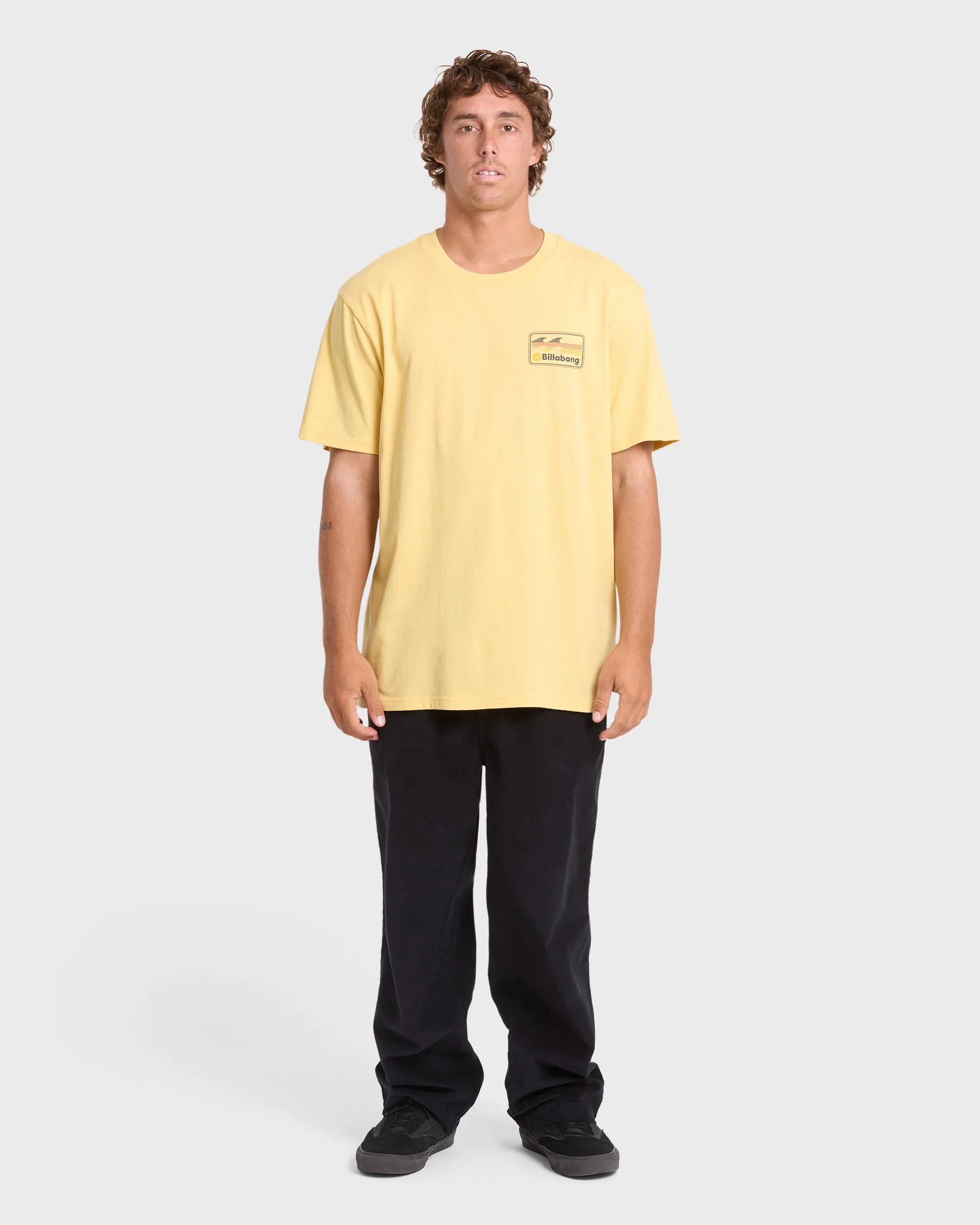 Runner Premium Short Sleeve Cotton T-Shirt - Raffia sold by Billabong product image thumbnail 3