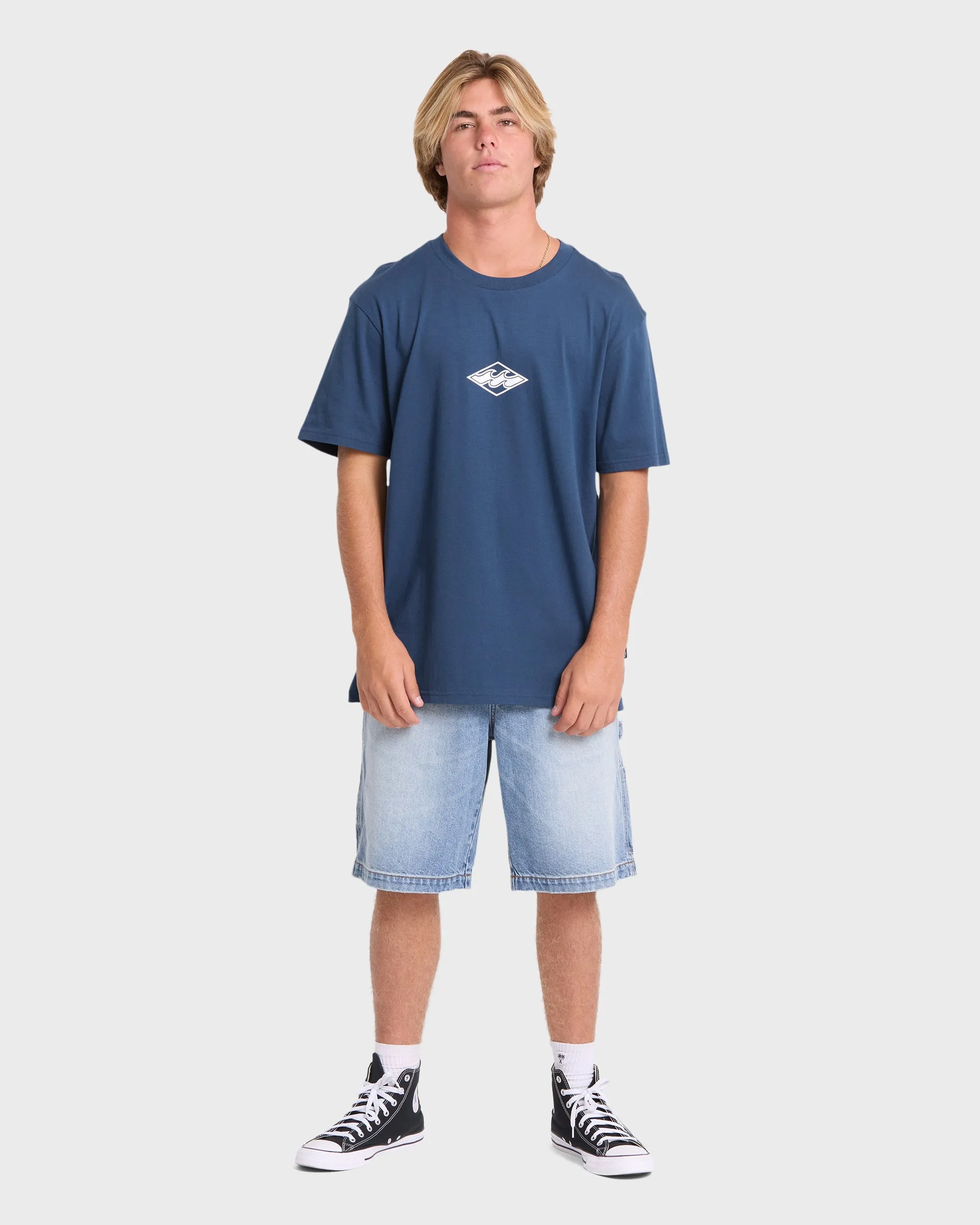 Mainstay Premium Short Sleeve Cotton T-Shirt - Dark Denim sold by Billabong product image thumbnail 3