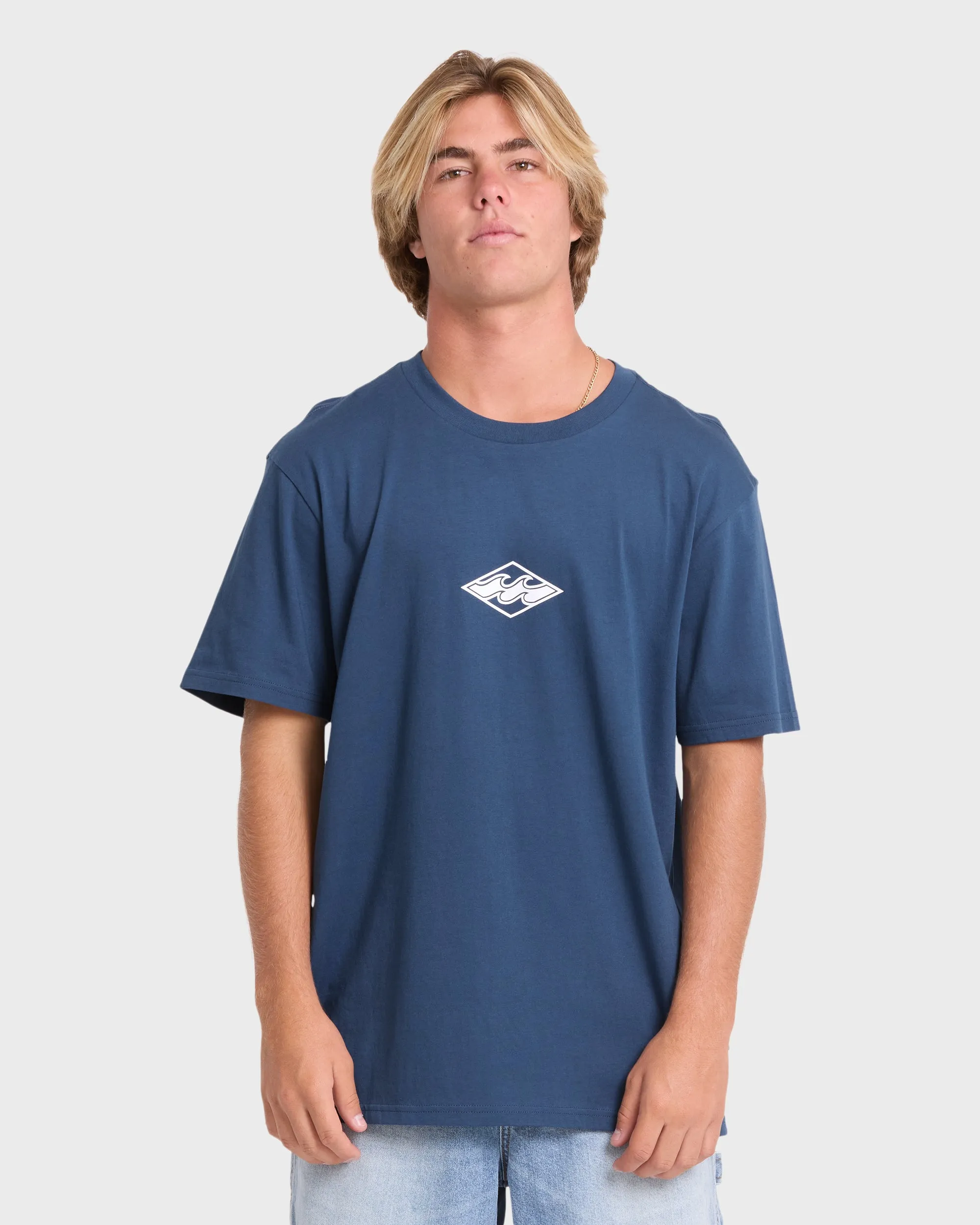 Mainstay Premium Short Sleeve Cotton T-Shirt - Dark Denim sold by Billabong