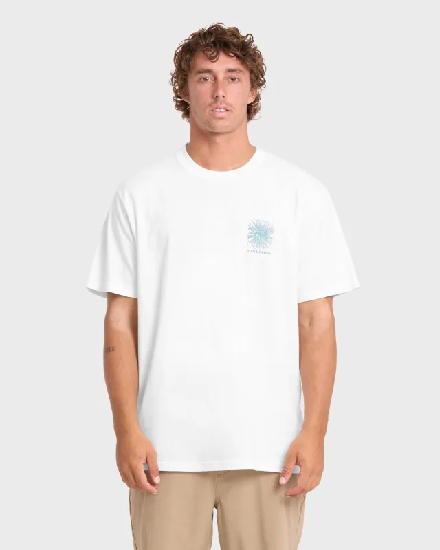 Montage Premium Short Sleeve Cotton T-Shirt - Off White made by Billabong
