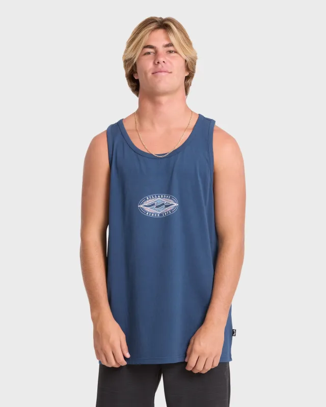 Rotor Diamond Premium Tank Top - Dark Denim made by Billabong