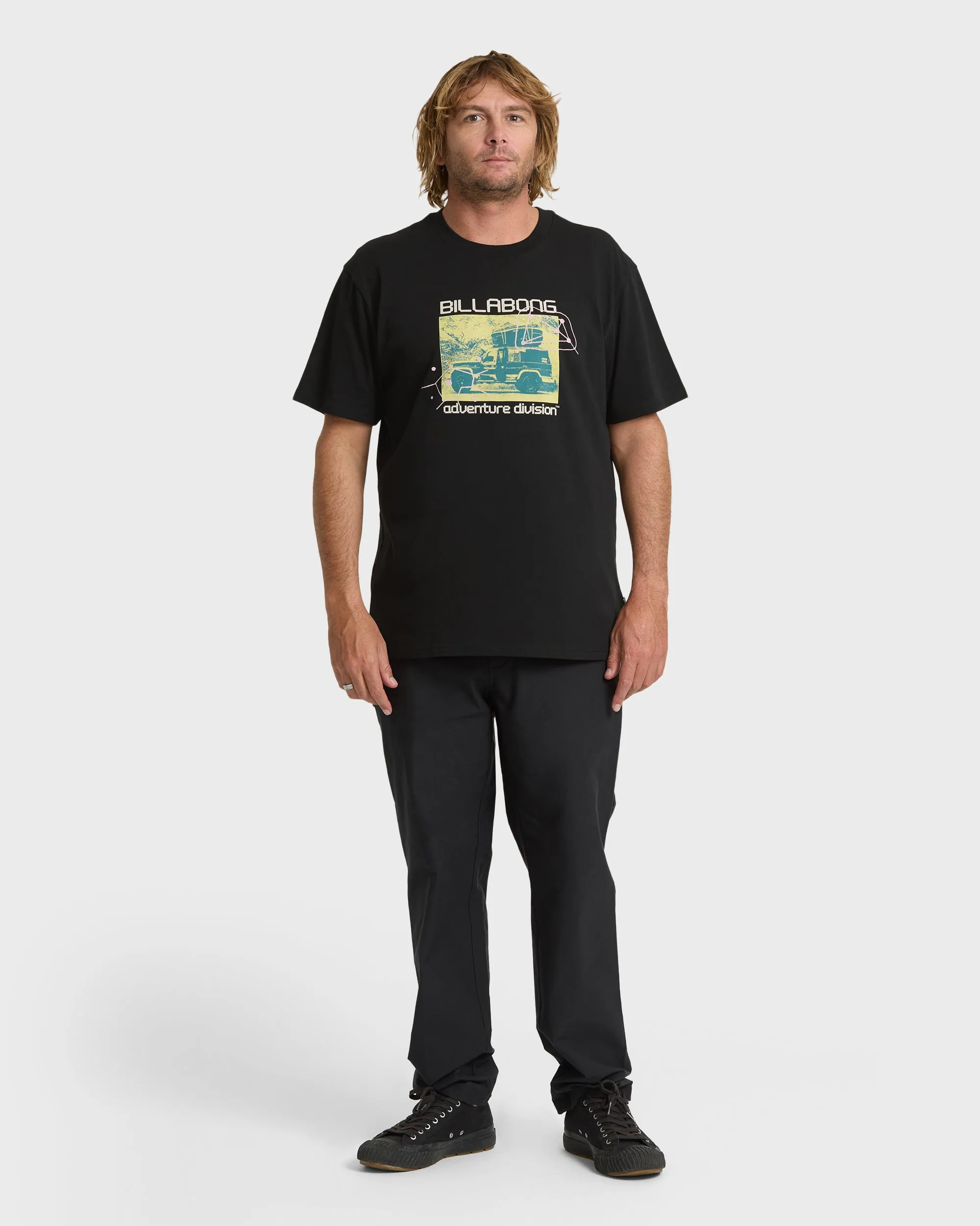 Stacked Adventure Division Premium Short Sleeve Knit T-Shirt - Black sold by Billabong product image thumbnail 3