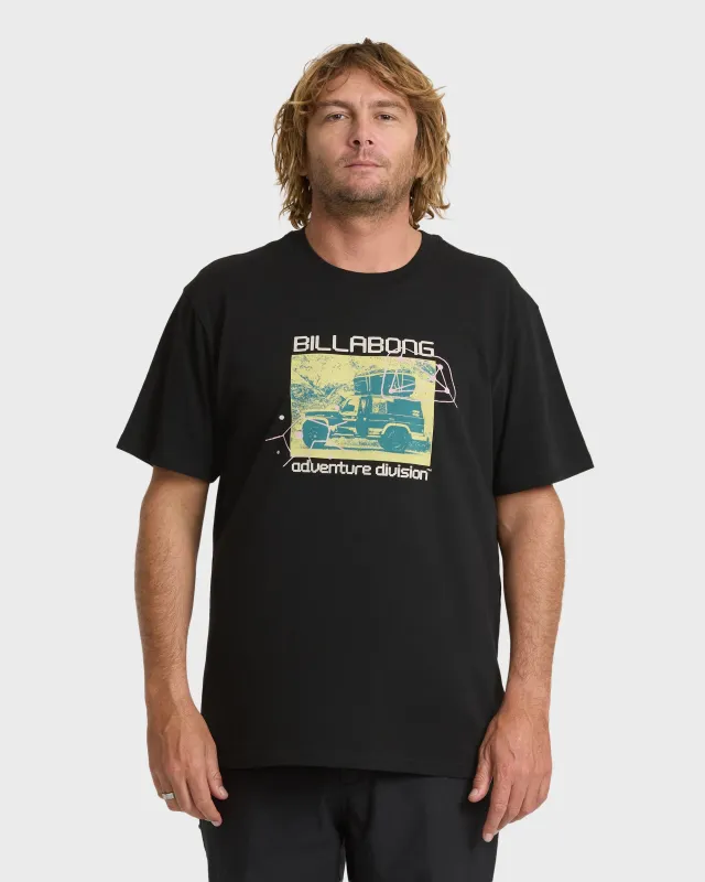 Stacked Adventure Division Premium Short Sleeve Knit T-Shirt - Black made by Billabong