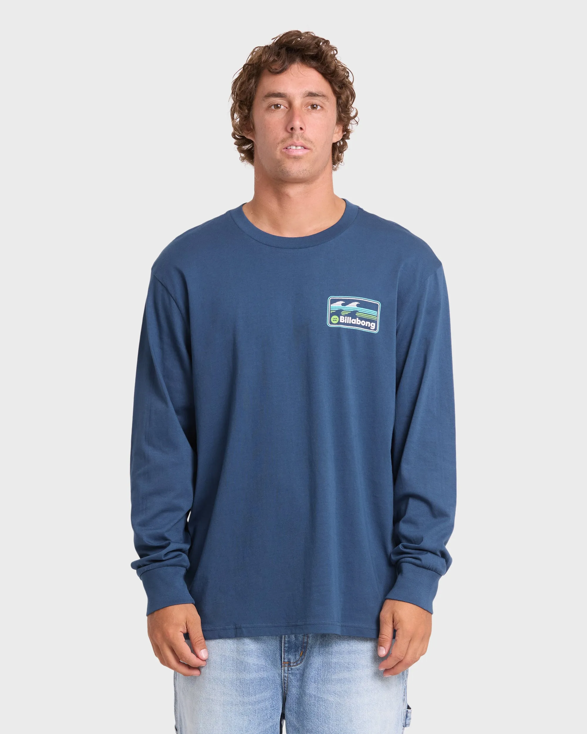 Runner Premium Long Sleeve Cotton T-Shirt - Dark Denim sold by Billabong product image thumbnail 2