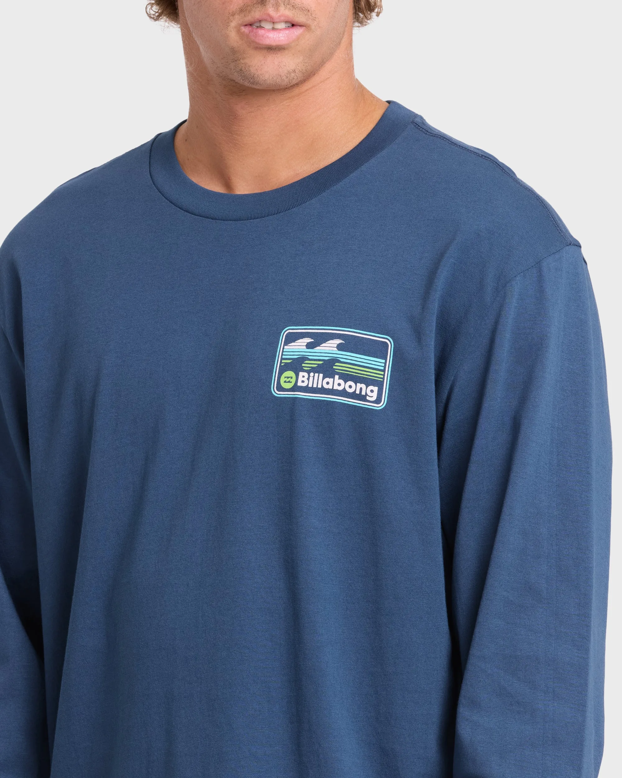 Runner Premium Long Sleeve Cotton T-Shirt - Dark Denim sold by Billabong product image thumbnail 5