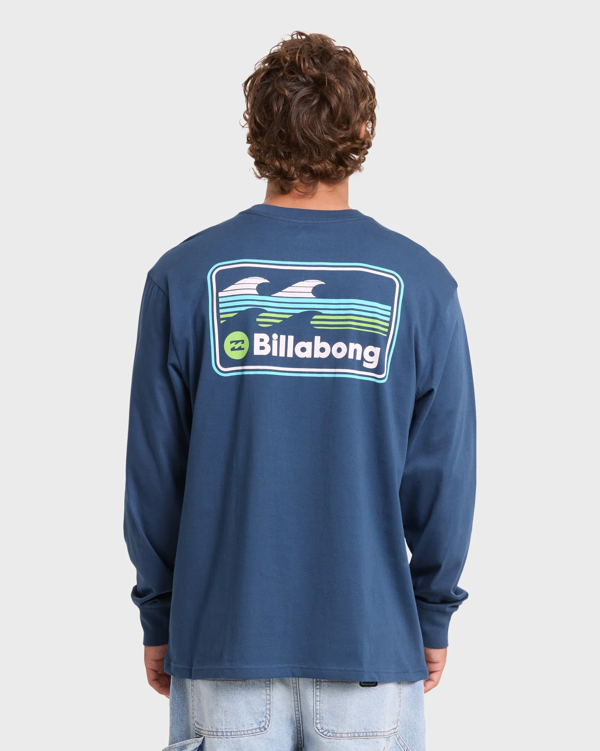 Runner Premium Long Sleeve Cotton T-Shirt - Dark Denim sold by Billabong