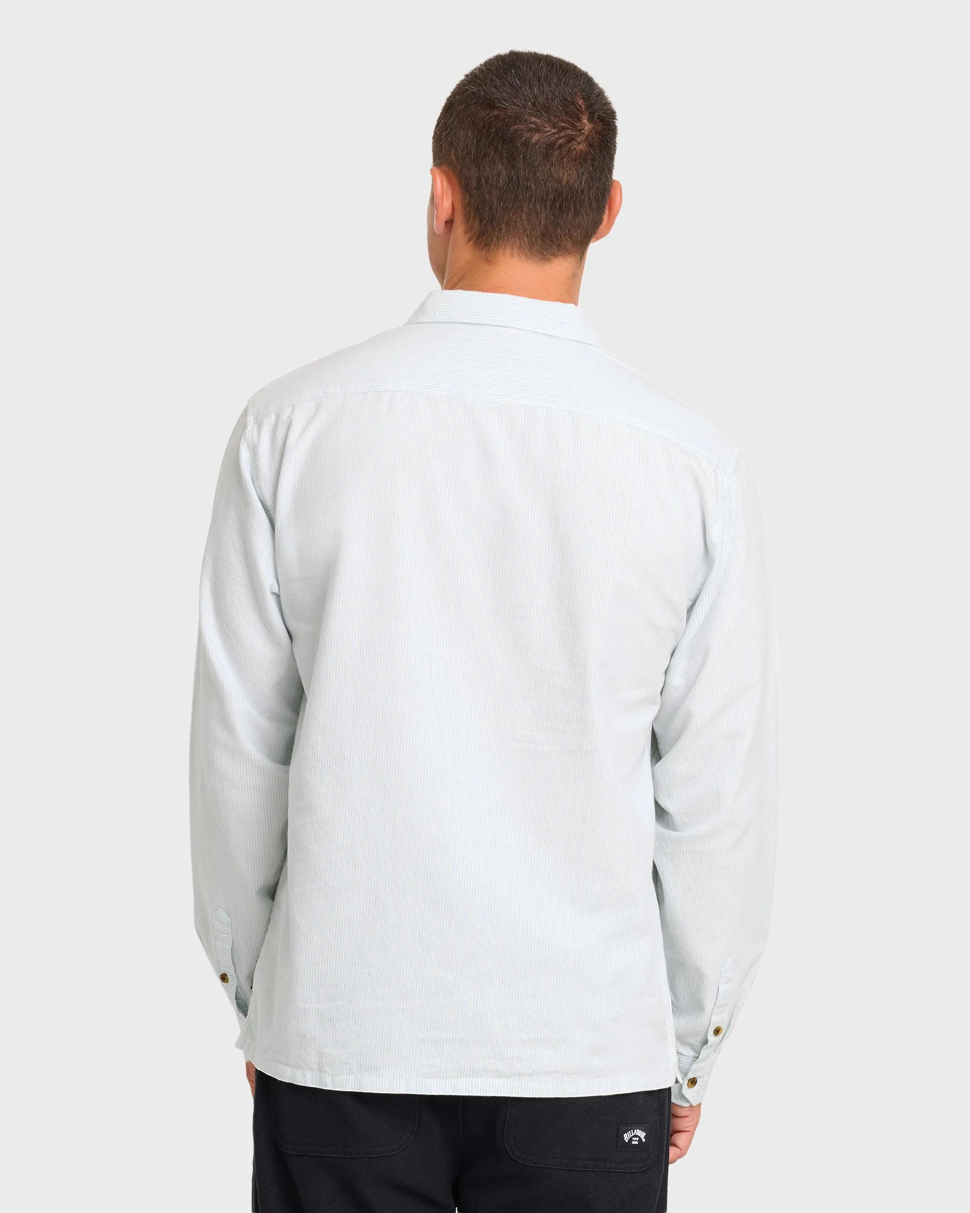 Garage Post Up Long Sleeve Oxford Shirt - Blue Smoke sold by Billabong product image thumbnail 2