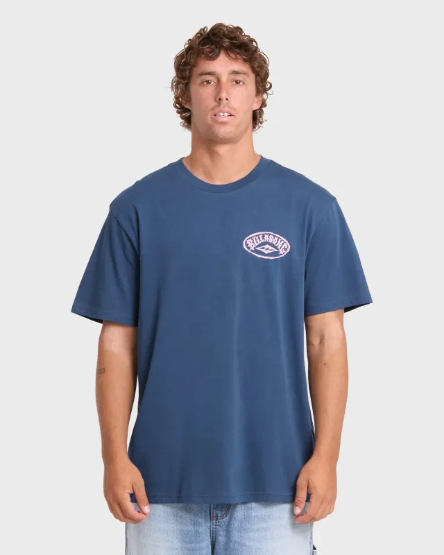 Reverse Premium Short Sleeve Cotton T-Shirt - Dark Denim made by Billabong